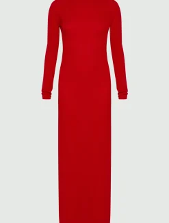 Abito aderente in cashmere - ROSSO
