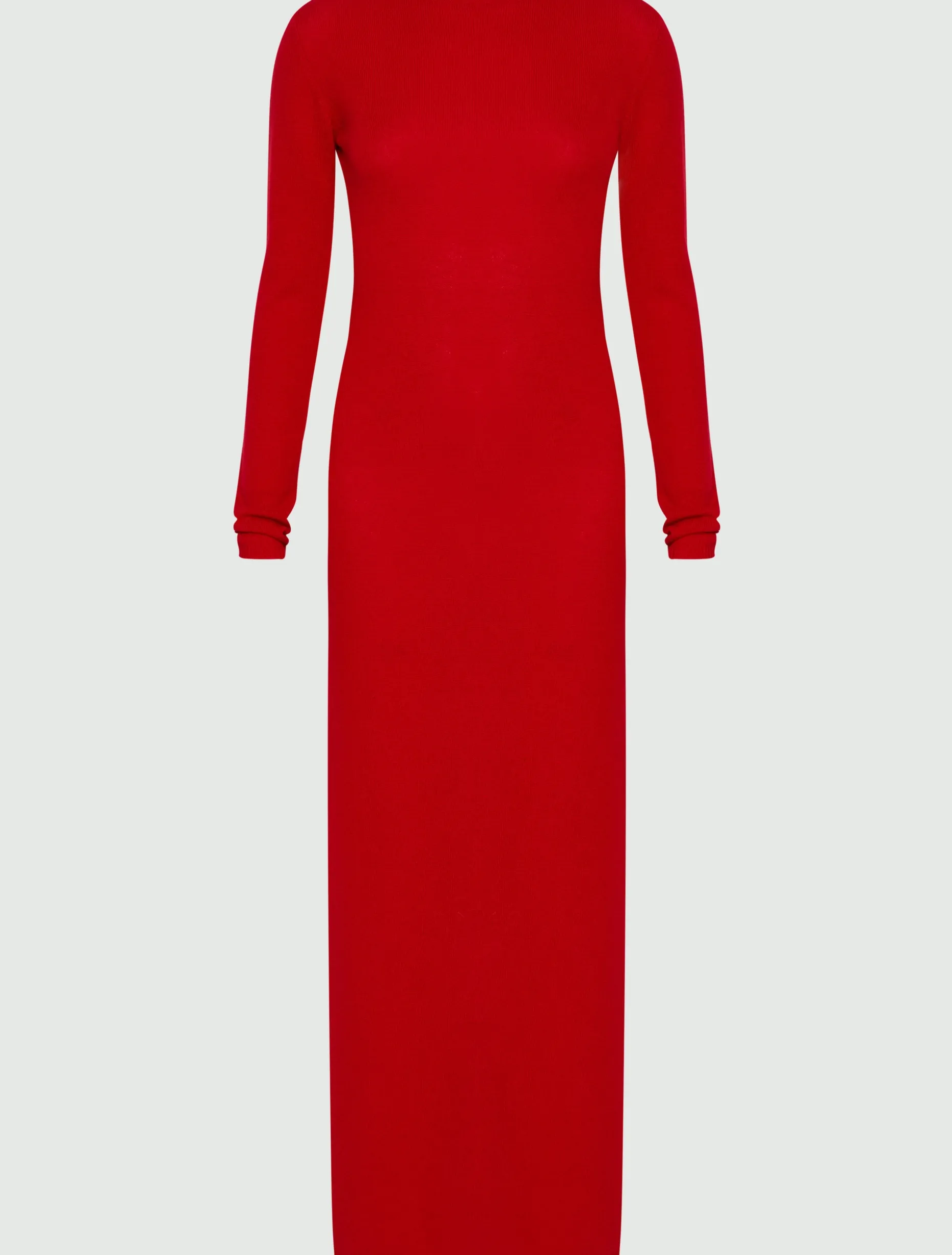 Abito aderente in cashmere - ROSSO