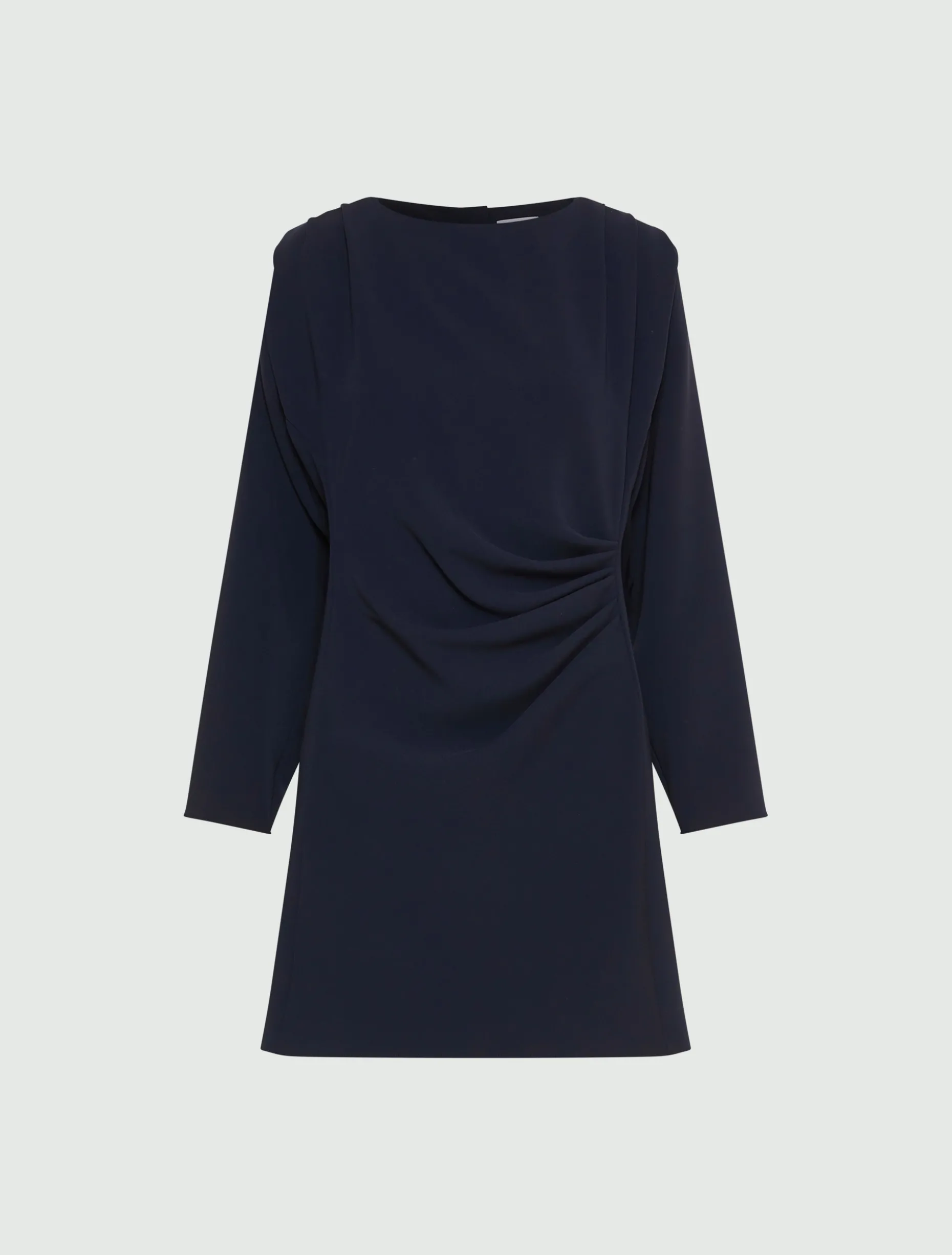 Abito con arriccio in cady - BLU