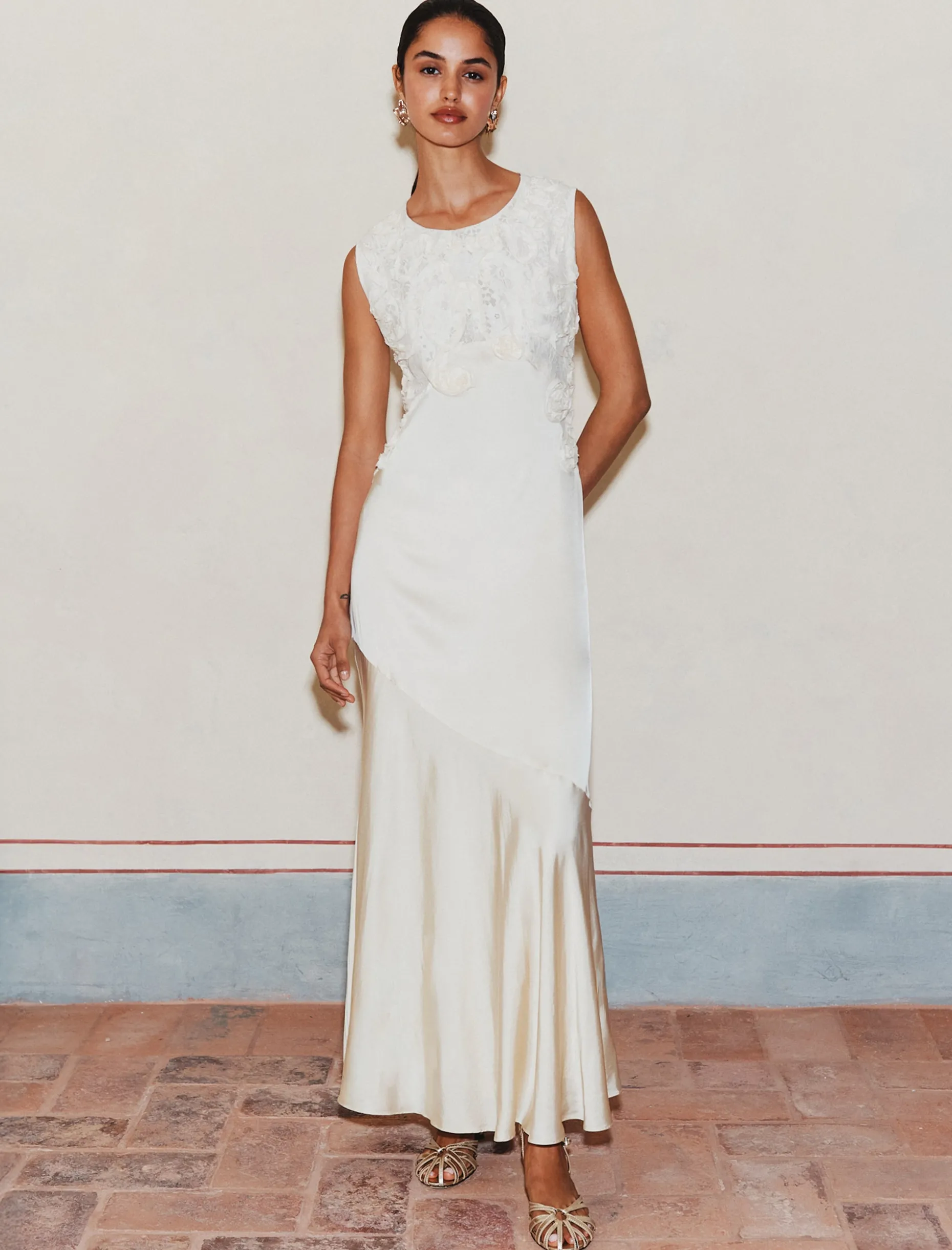 Abito con ricamo Cornely - BIANCO LANA