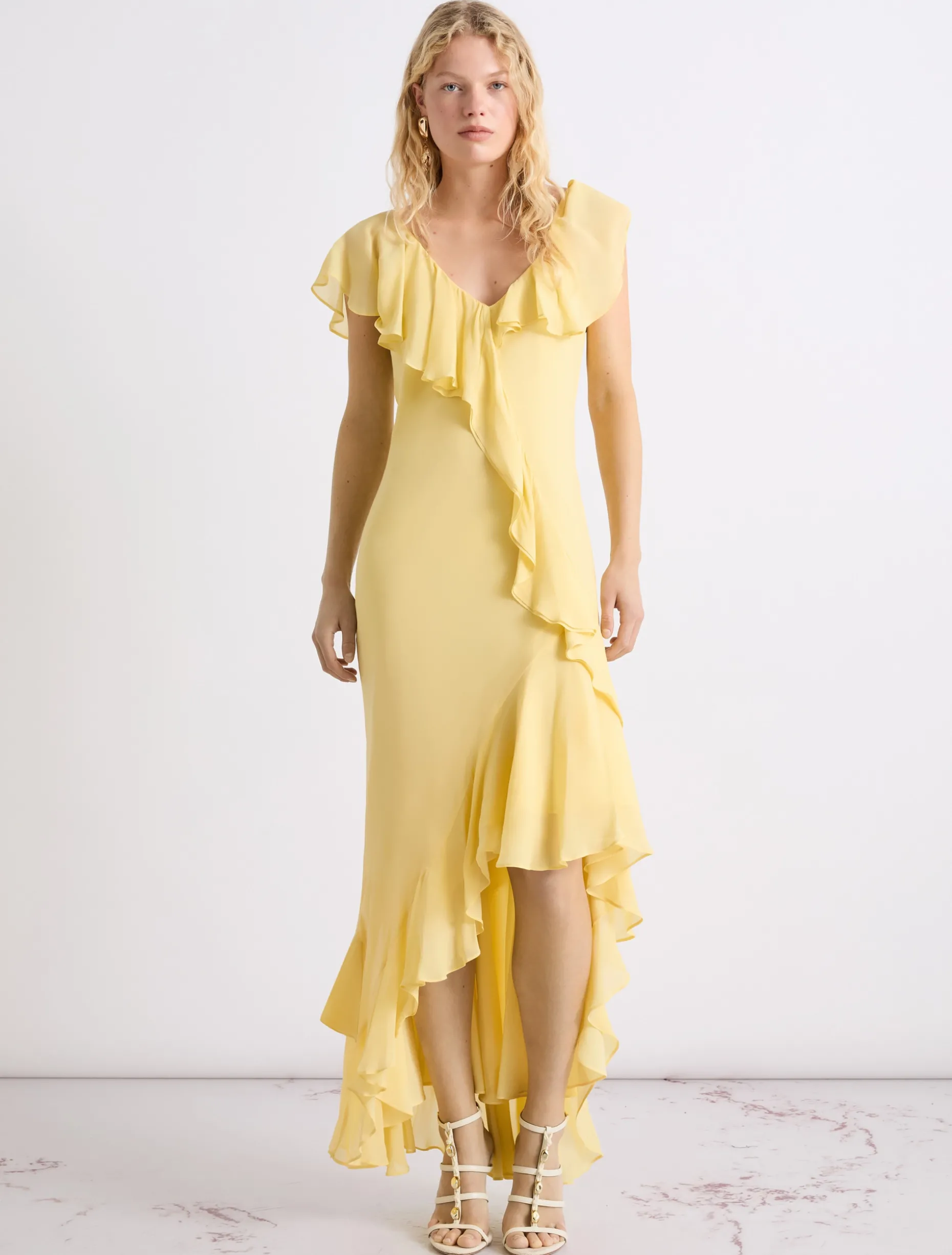Abito con volant - GIALLO