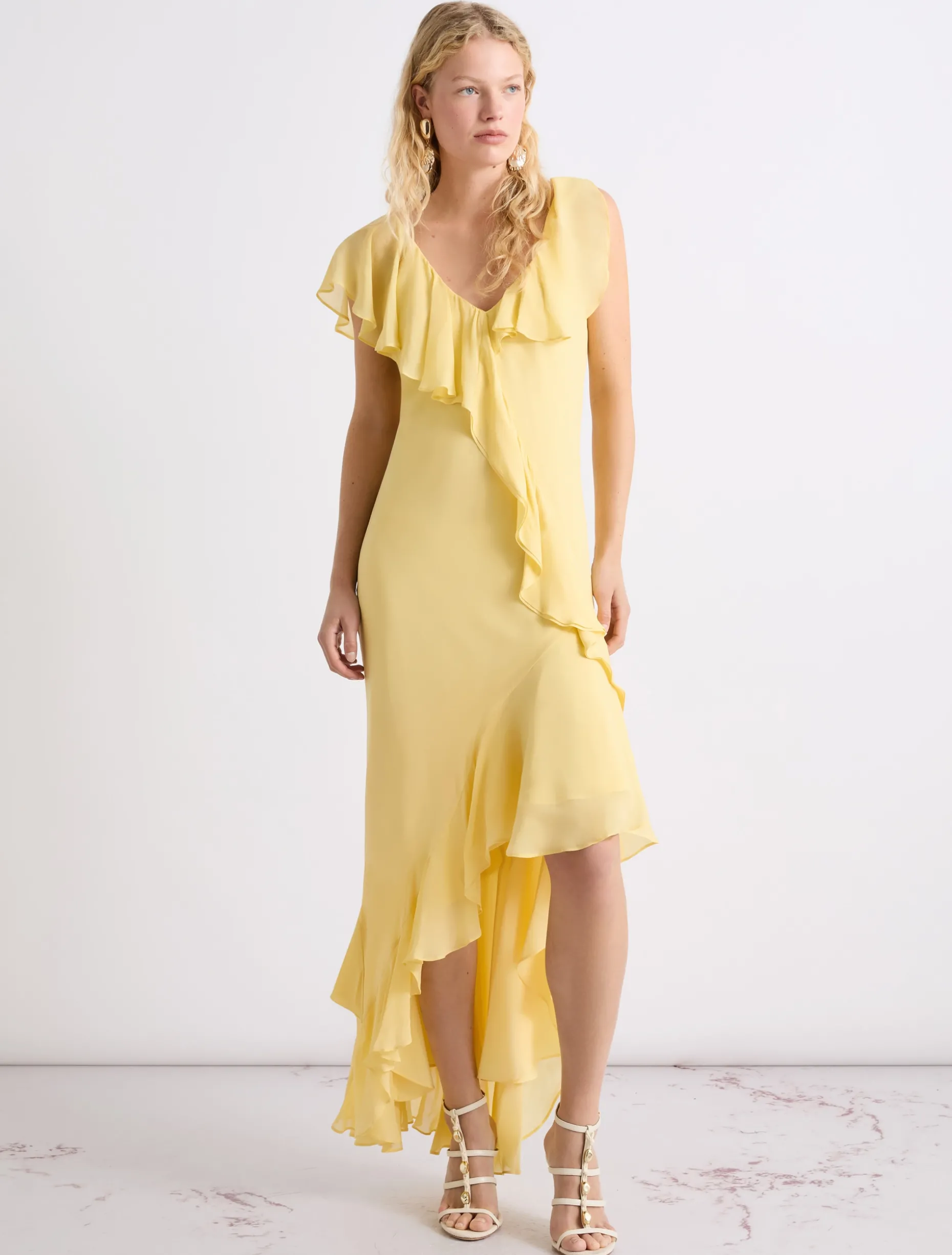 Abito con volant - GIALLO
