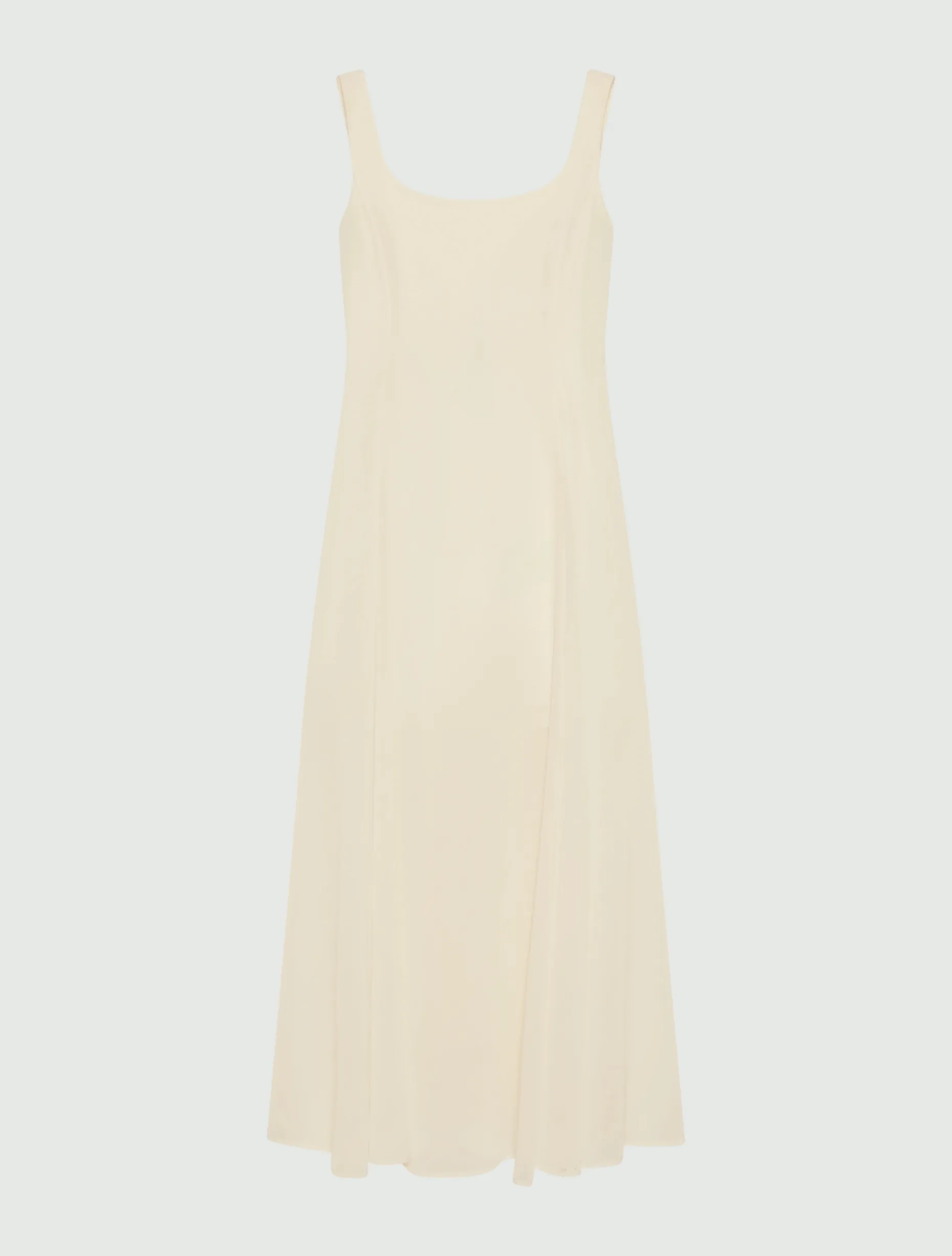 Abito fit and flare in georgette - BIANCO LANA