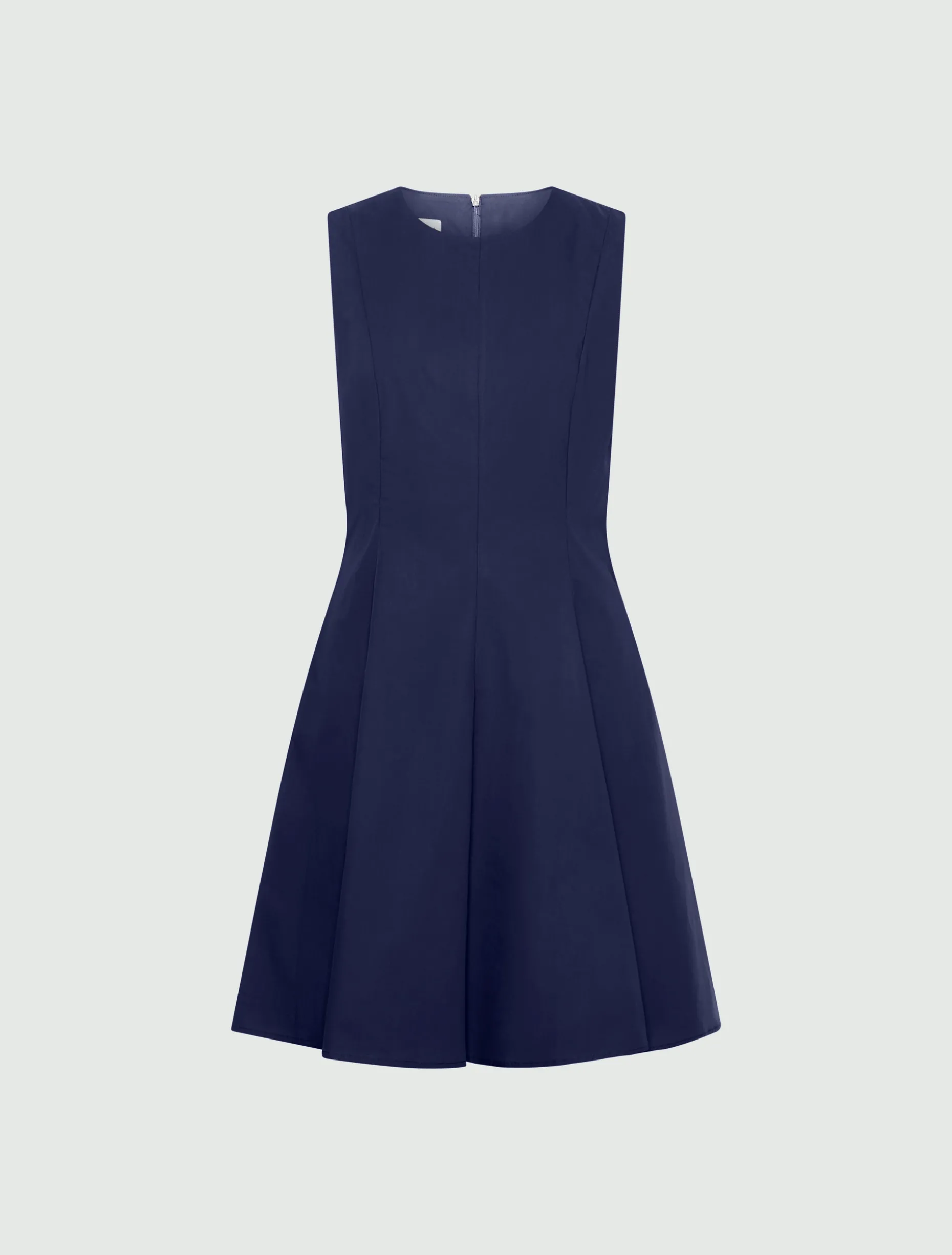 Abito fit and flare in popeline - BLU
