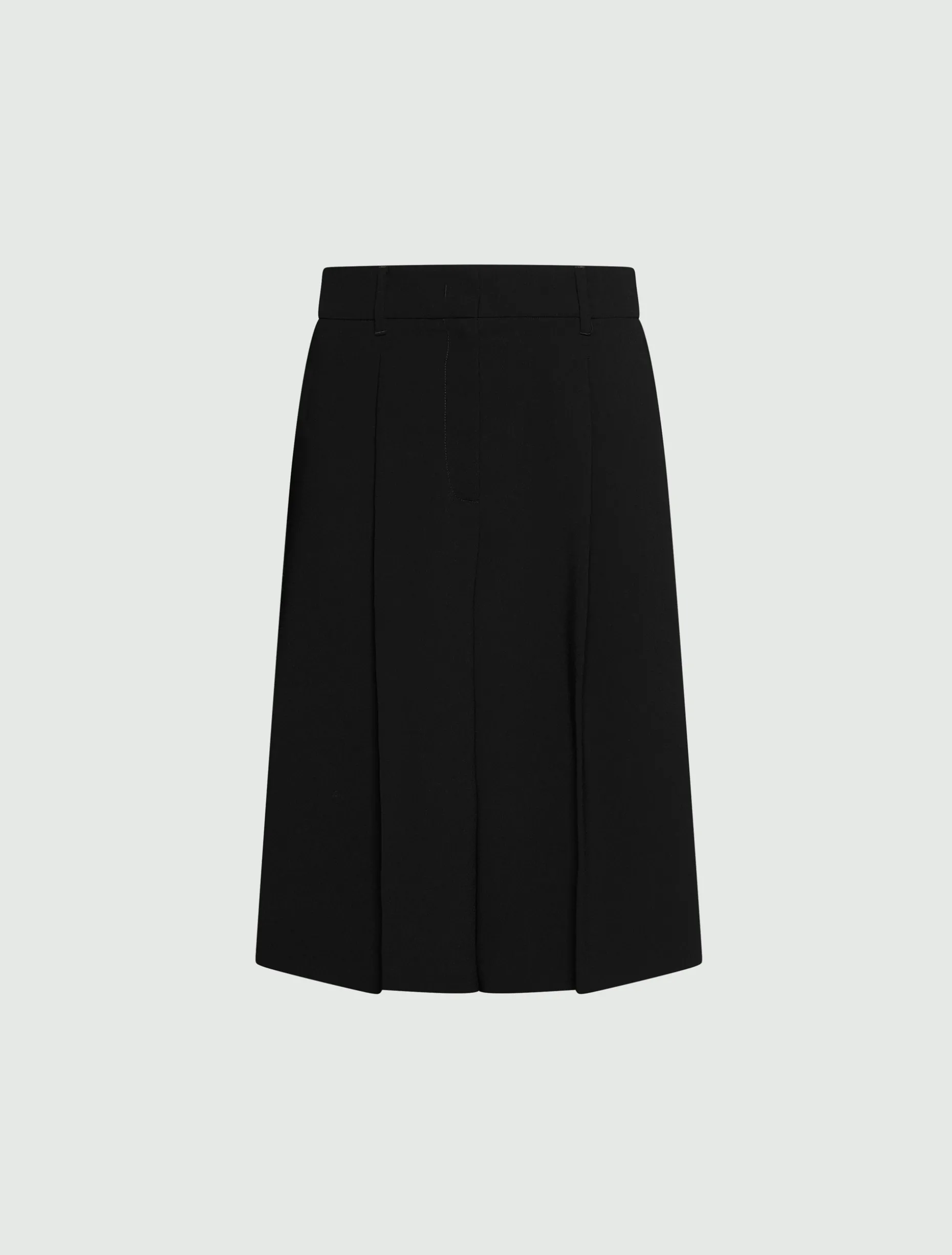 Bermuda in envers satin - NERO