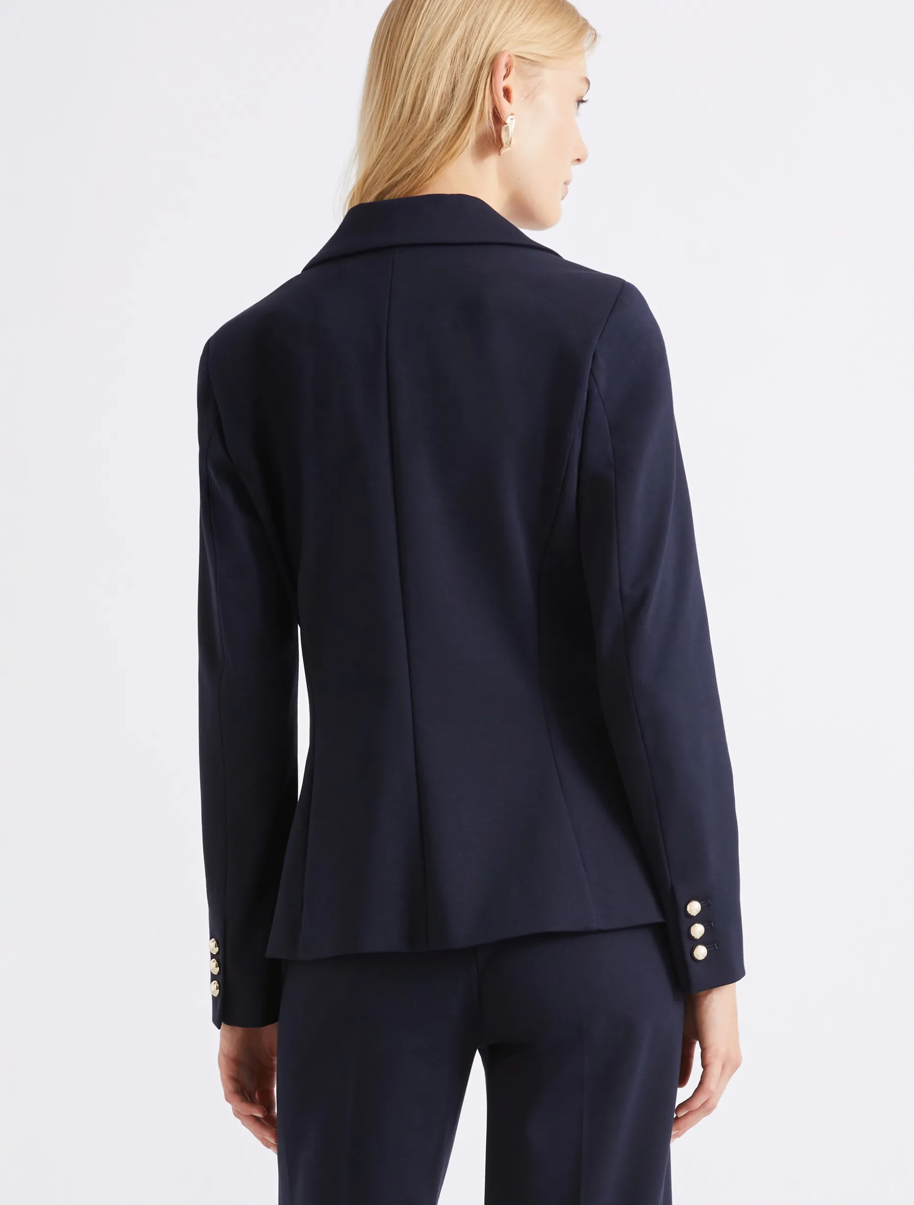 Blazer aderente in jersey - BLU