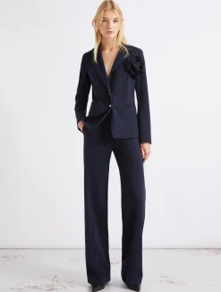 Blazer aderente in jersey - BLU