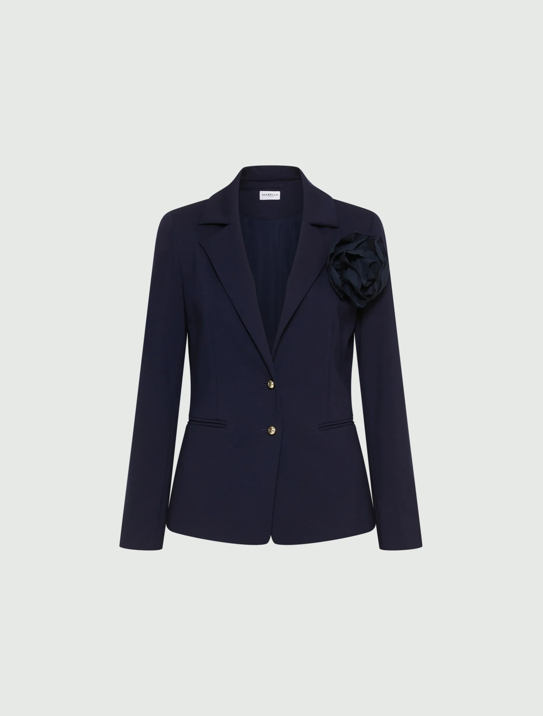 Blazer aderente in jersey - BLU