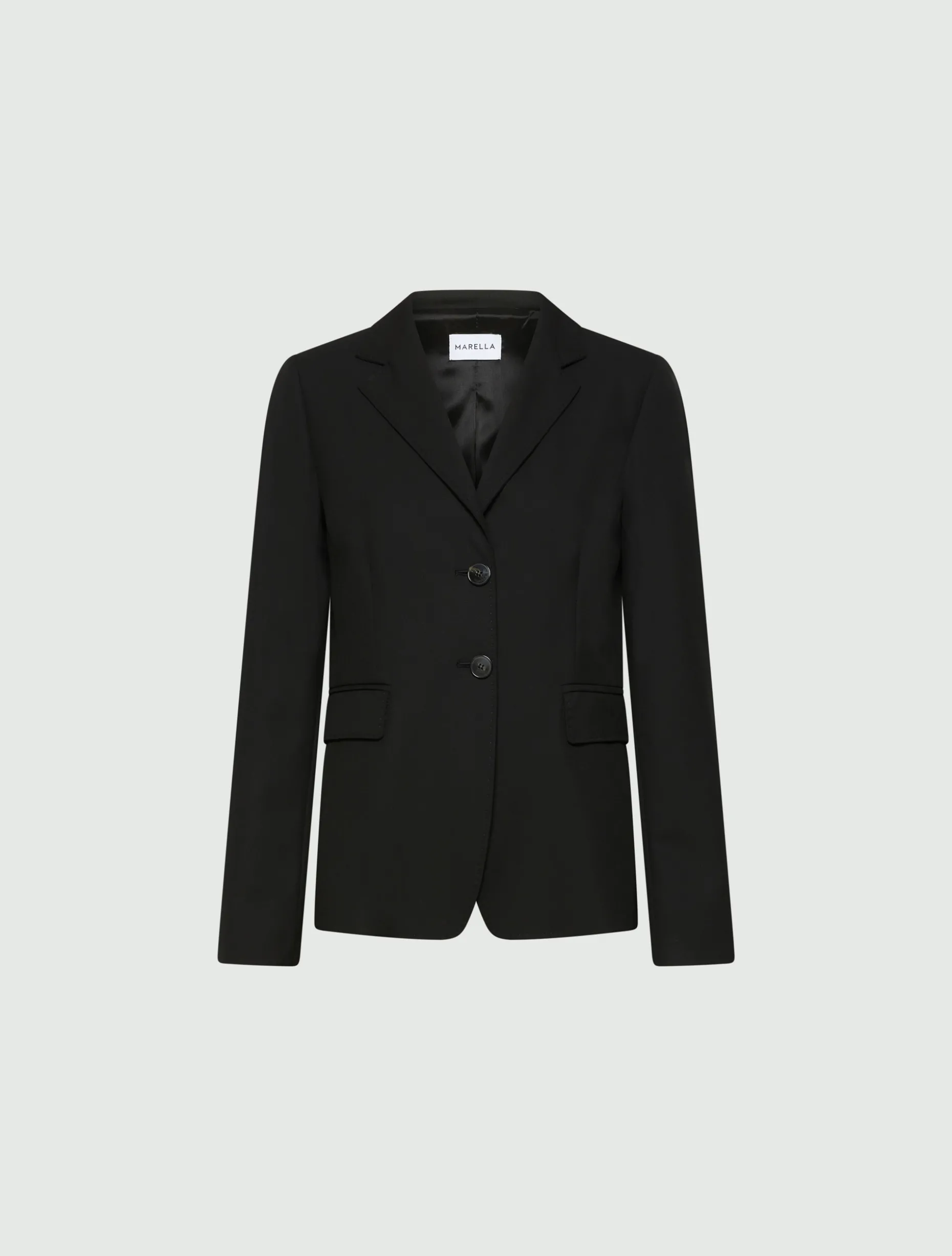 Blazer aderente in tela stretch - NERO