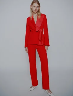 Blazer con fiocco - ROSSO