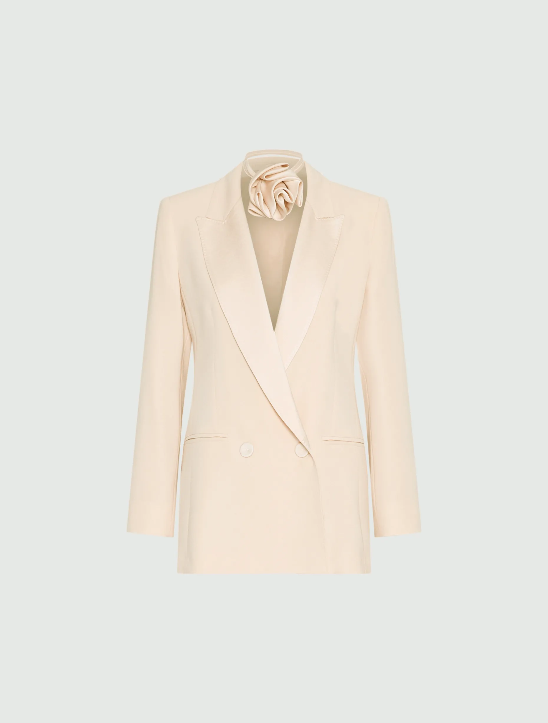 Blazer in envers satin con cintura - CIPRIA