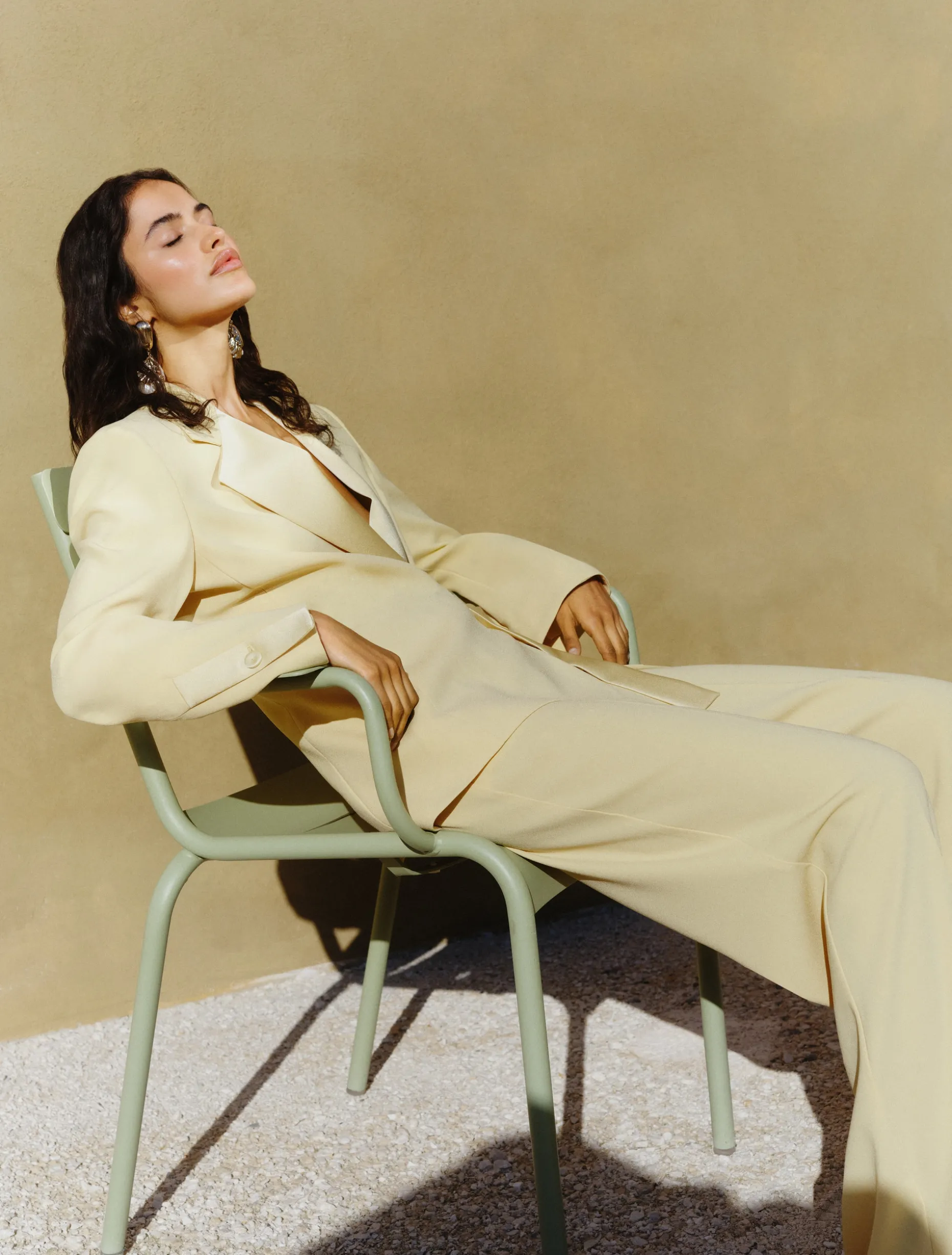 Blazer in envers satin - GIALLO