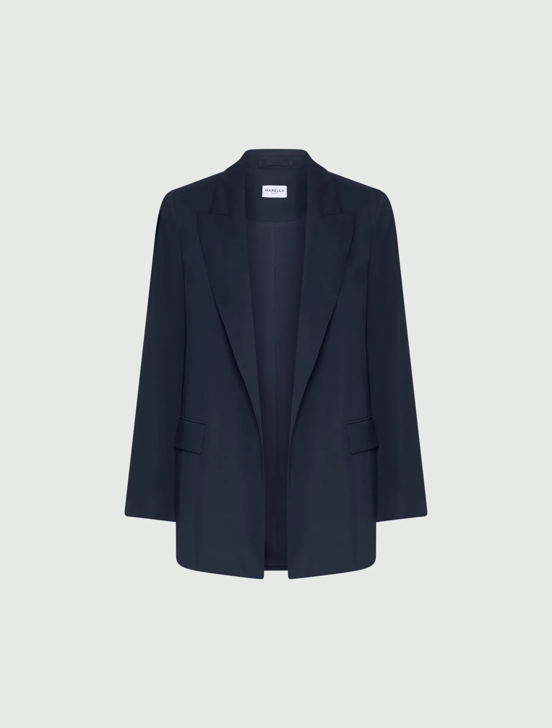 Blazer in gabardina di puro cotone - BLU