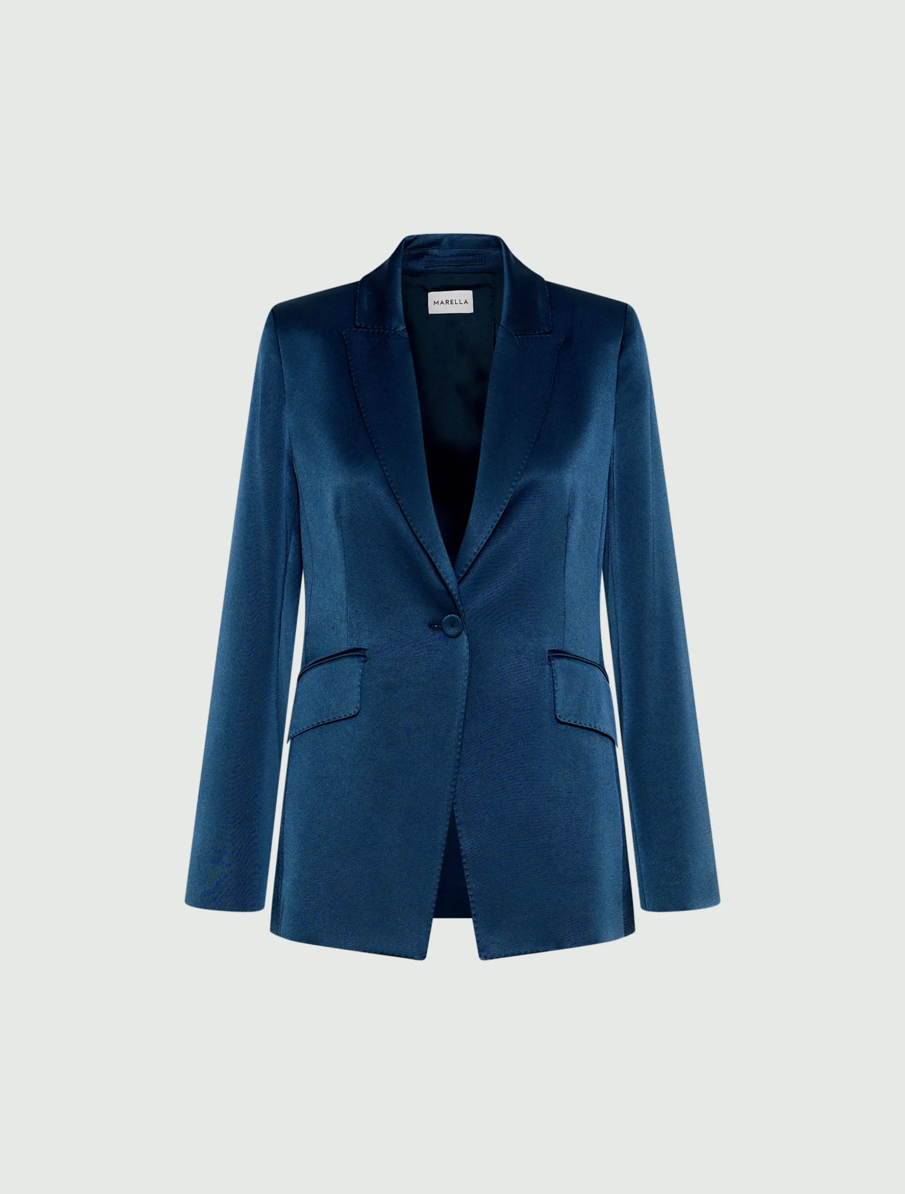 Blazer in satin - BLU