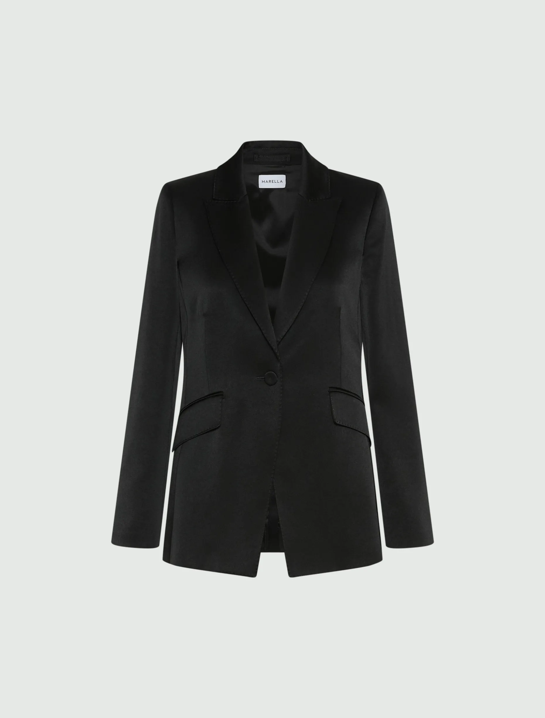 Blazer in satin - NERO