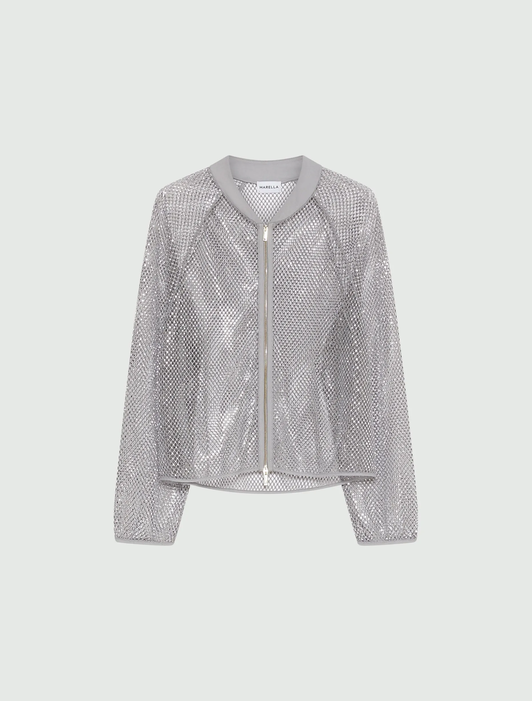 Blouson in rete strass - GRIGIO