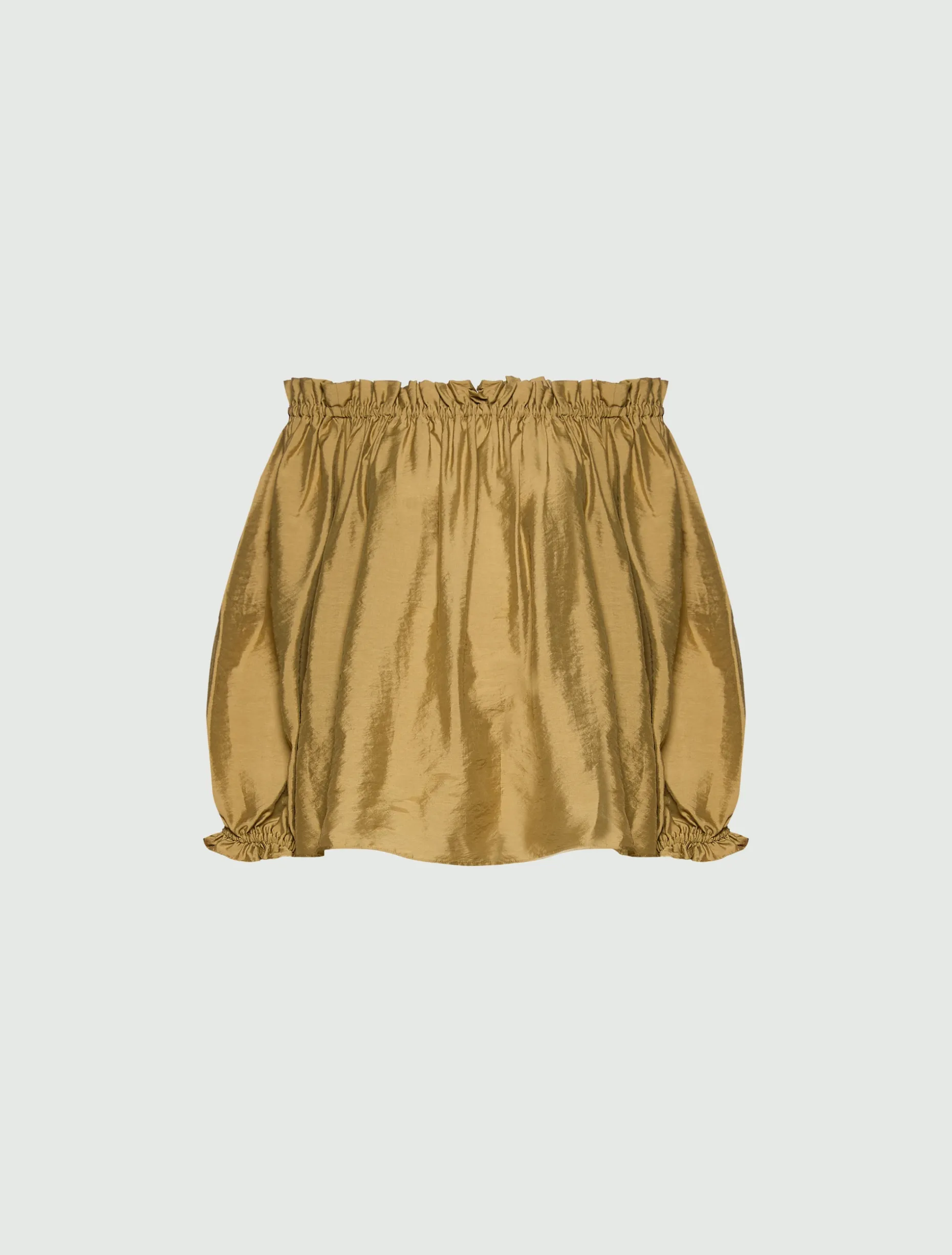 Blusa in georgette stampata - KAKI