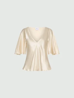 Blusa in raso di seta - CIPRIA