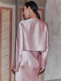 Blusa in raso leggero - ROSA