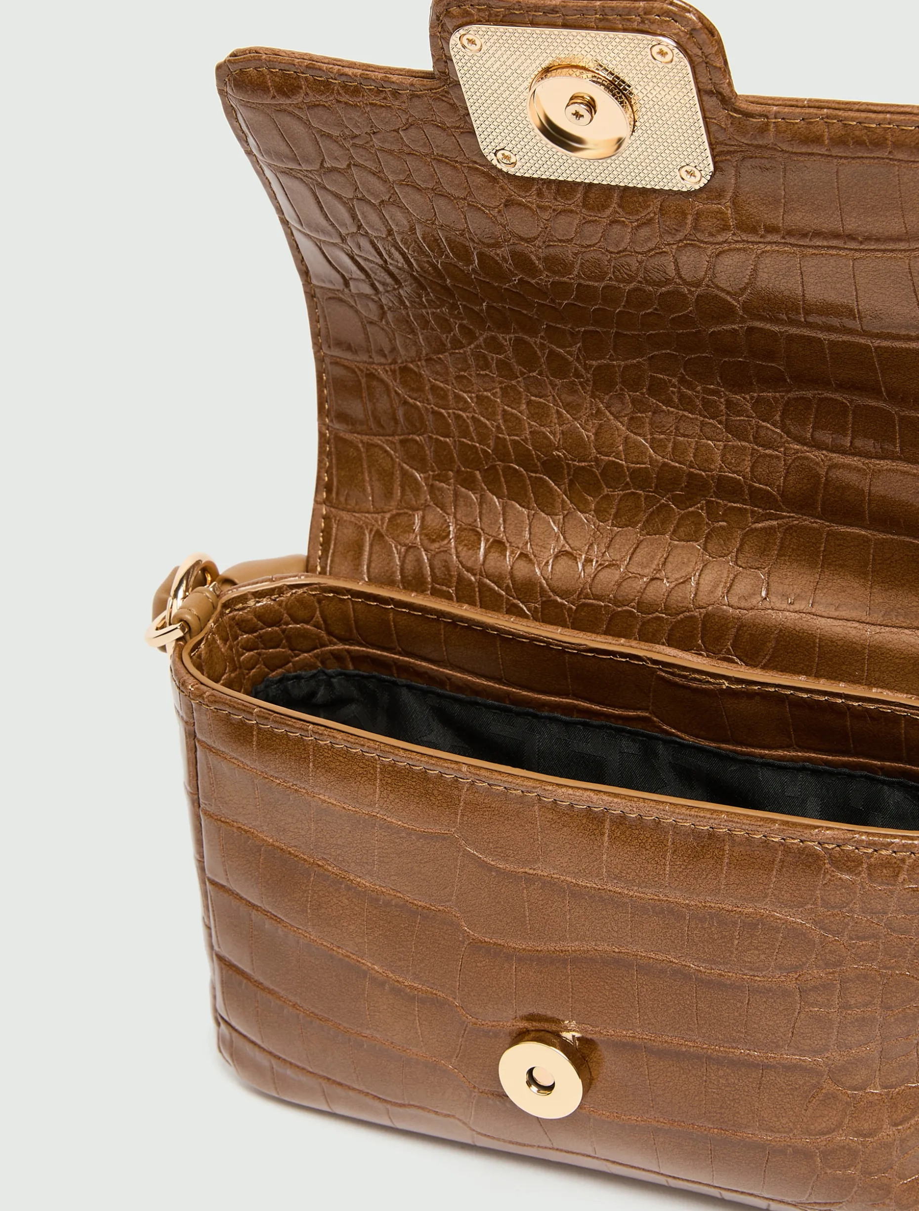 Borsa Le Muse small stampa coccodrillo - FANGO