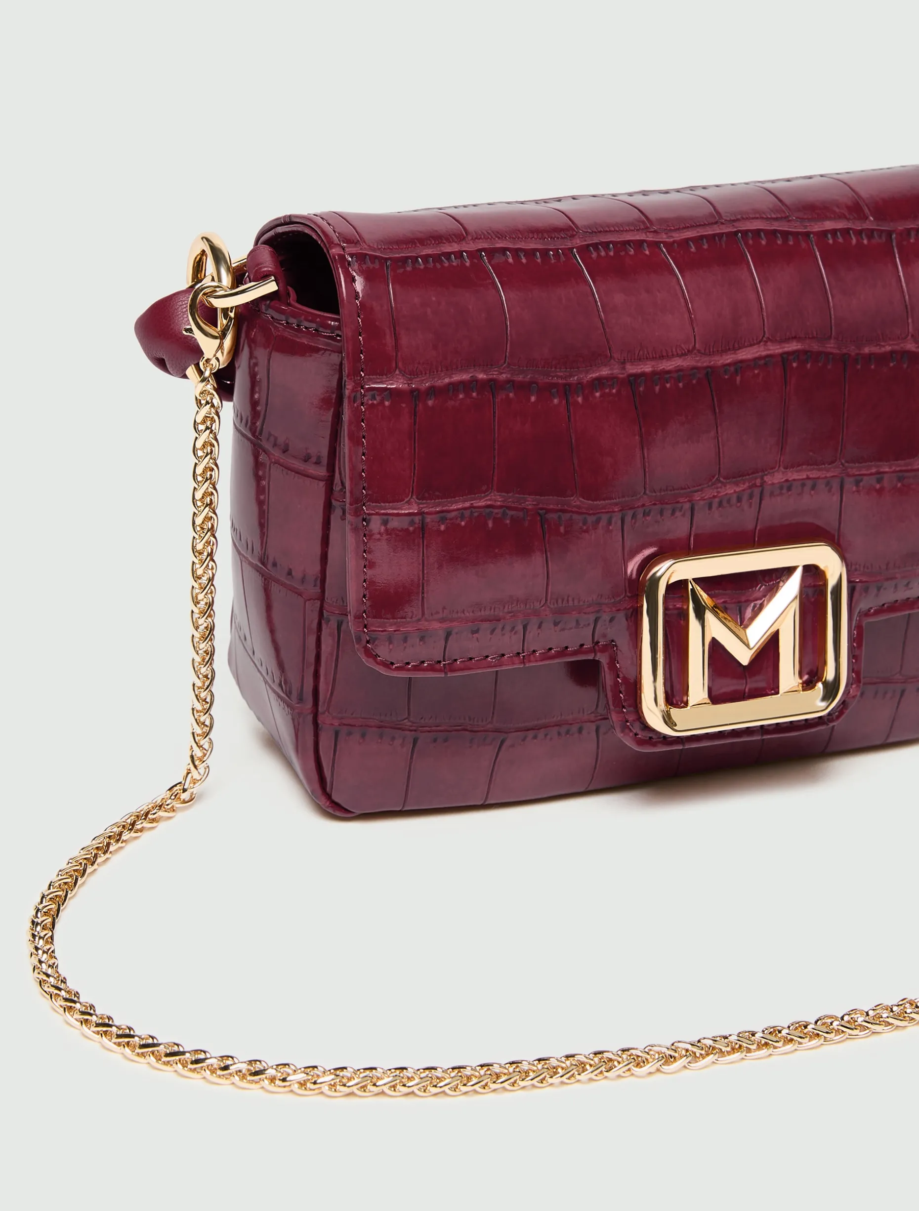 Borsa Le Muse small stampa coccodrillo - BORDEAUX