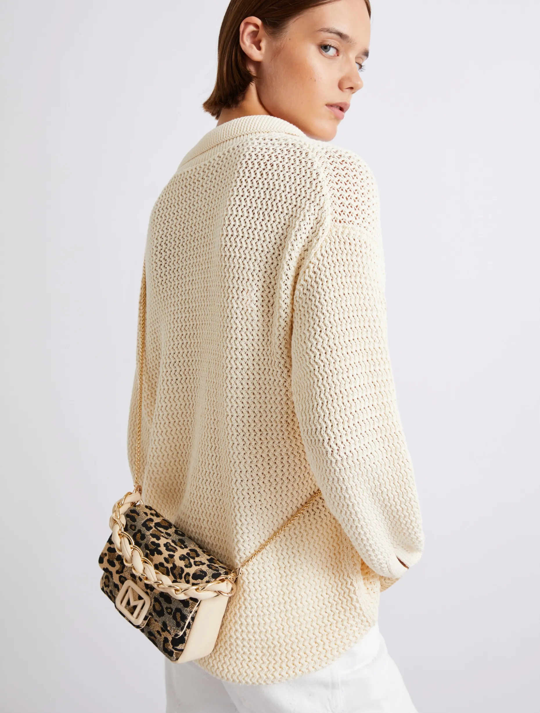 Borsa Le Muse small stampa leopardo - MARRONE