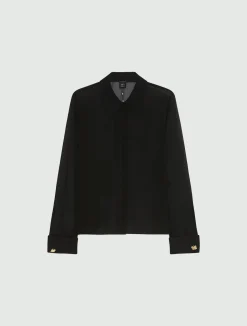 Camicia in georgette - NERO