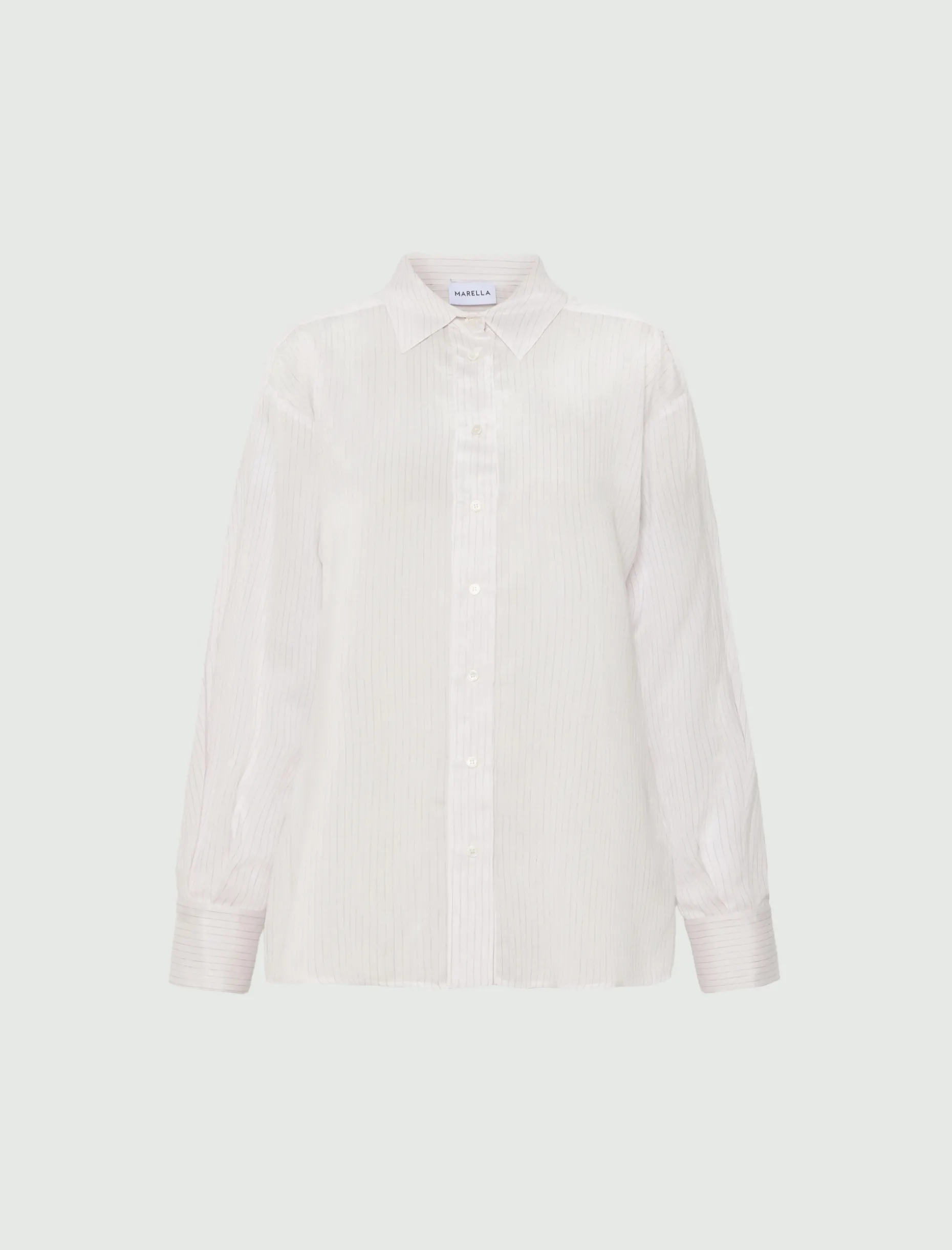 Camicia in misto seta - BIANCO