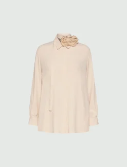 Camicia in misto seta - SABBIA