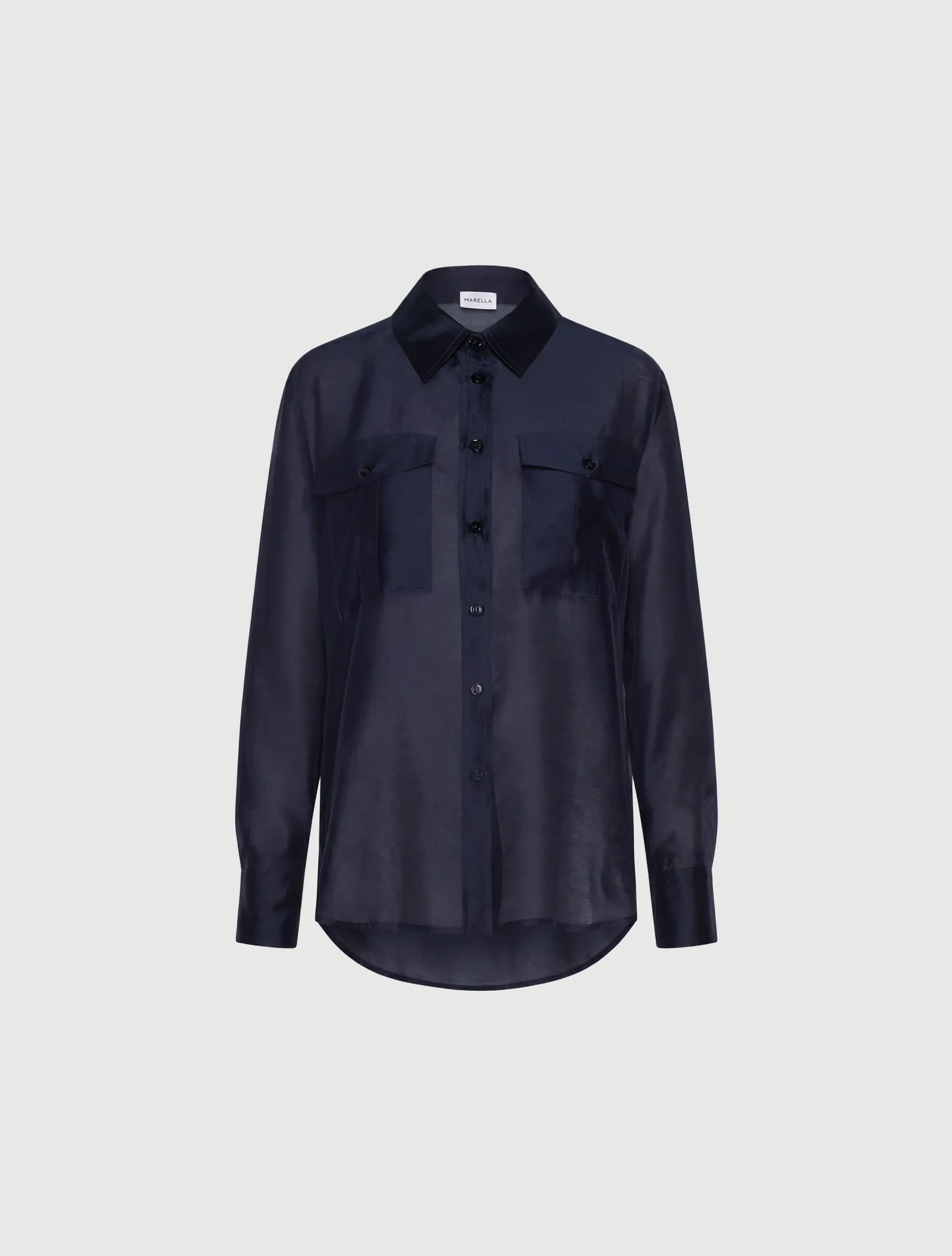 Camicia in organza - BLU NOTTE