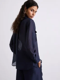 Camicia in organza - BLU NOTTE