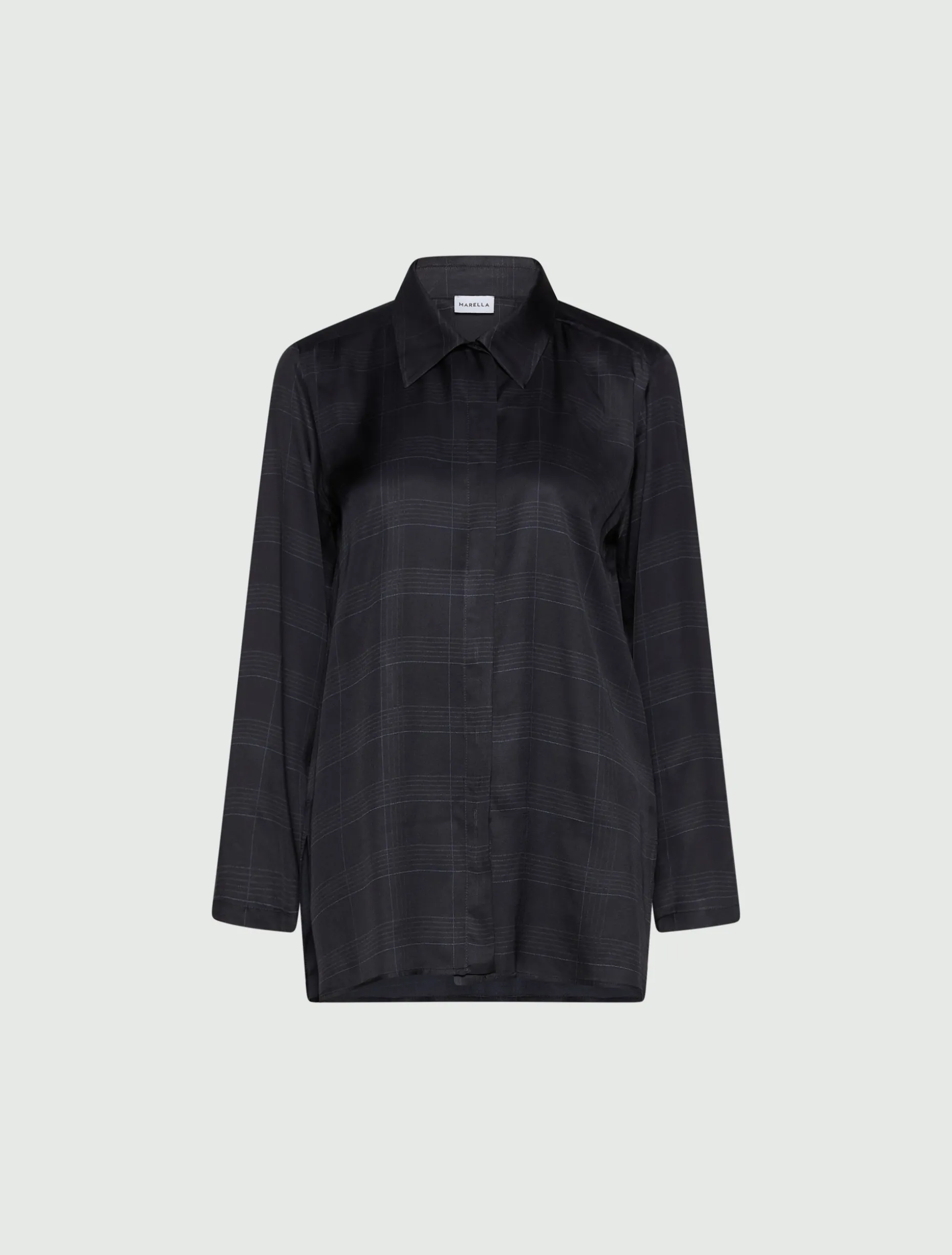 Camicia in twill stampato - BLU