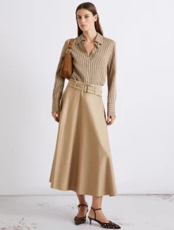 Camicia in viscosa - NOCCIOLA