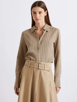 Camicia in viscosa - NOCCIOLA