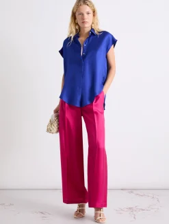 Camicia smanicata in seta - BLUETTE