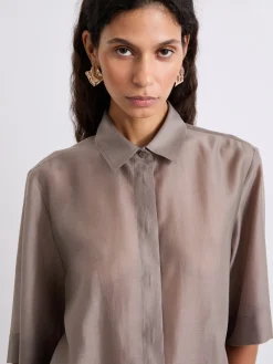 Camicia svasata in organza - STONE