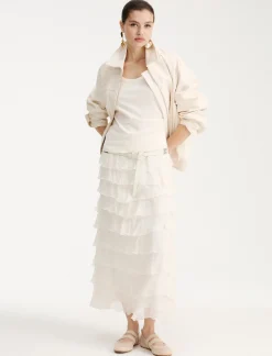 Canotta in jersey con micro strass - BIANCO LANA