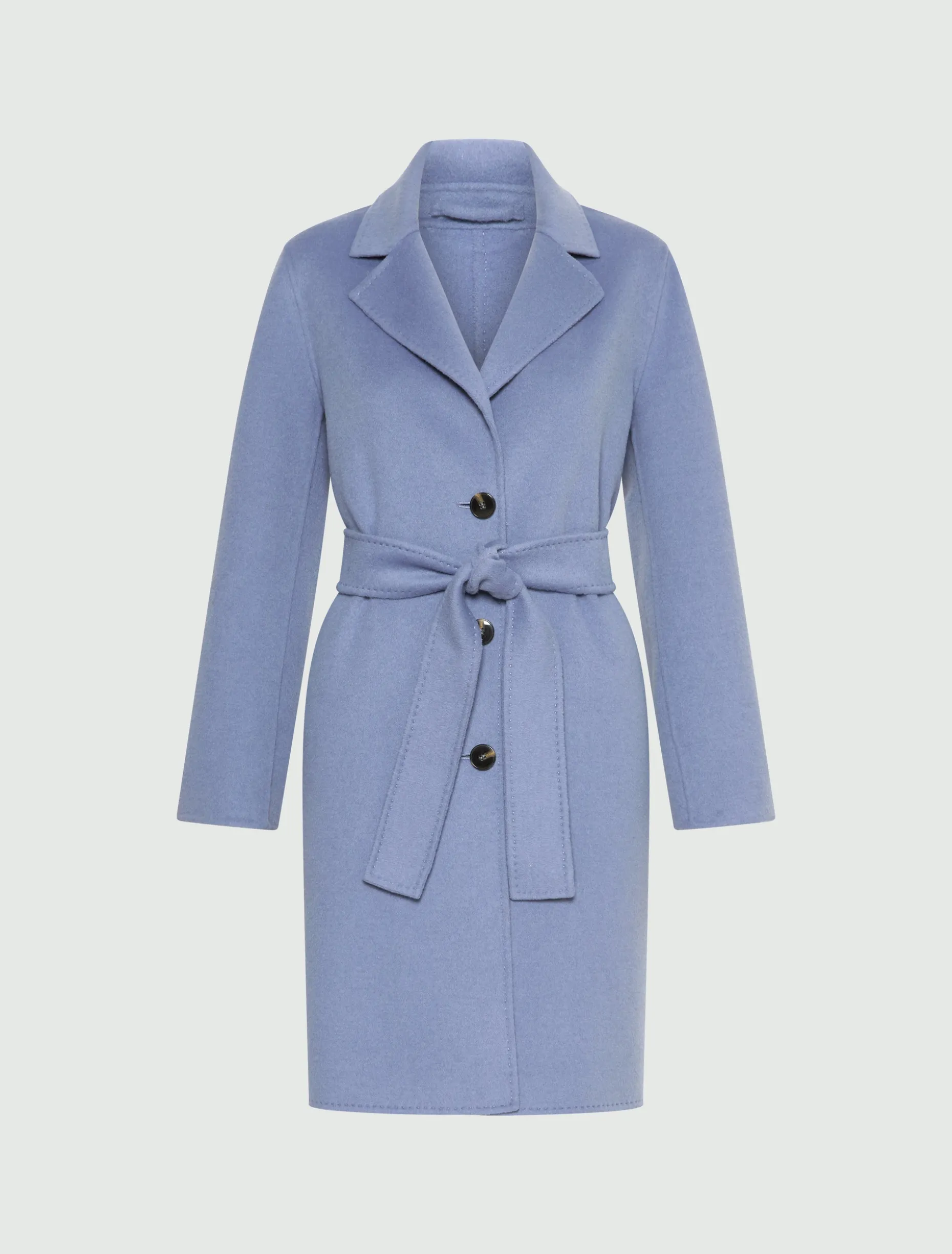 Cappotto monopetto in double - AZZURRO
