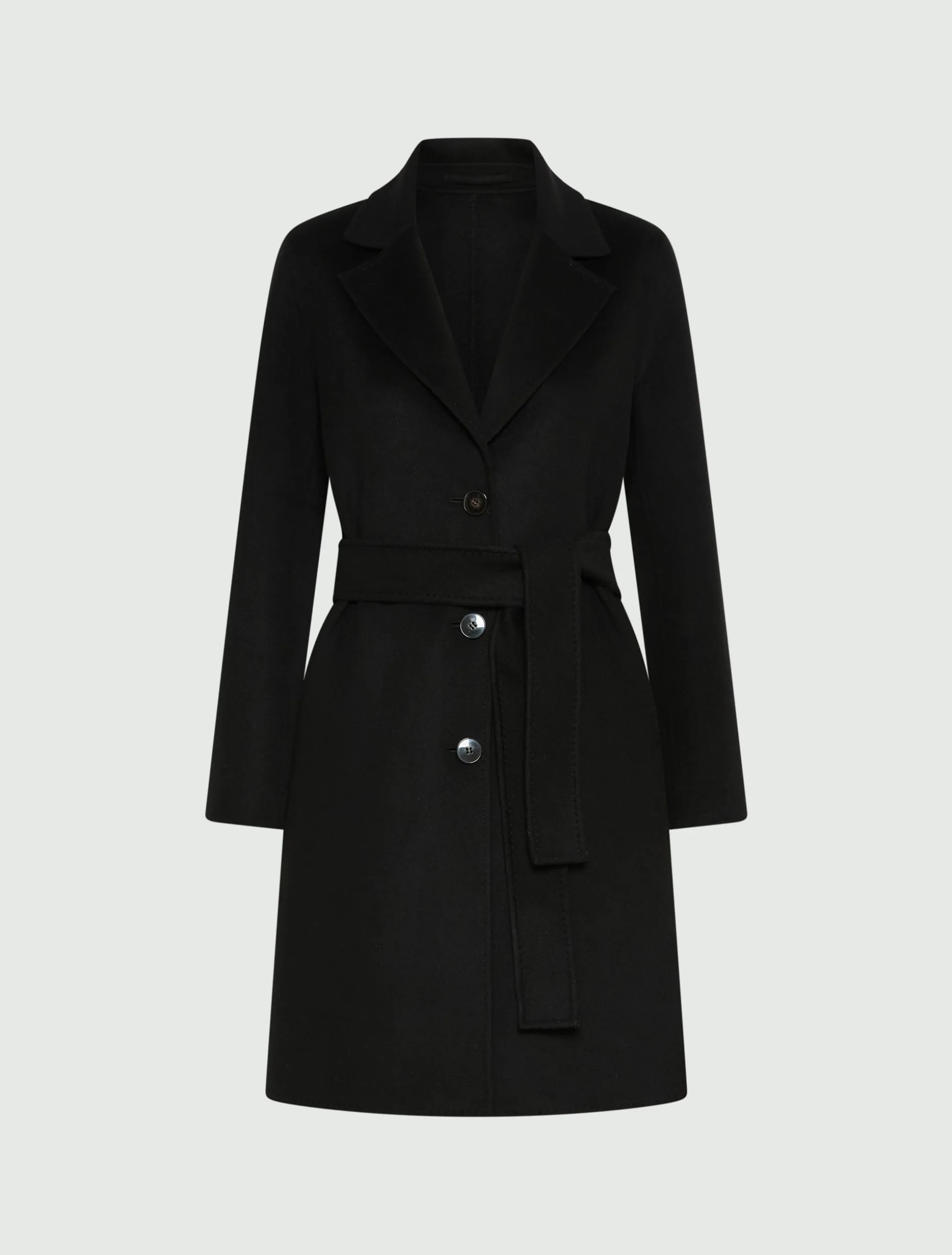 Cappotto monopetto in double - NERO