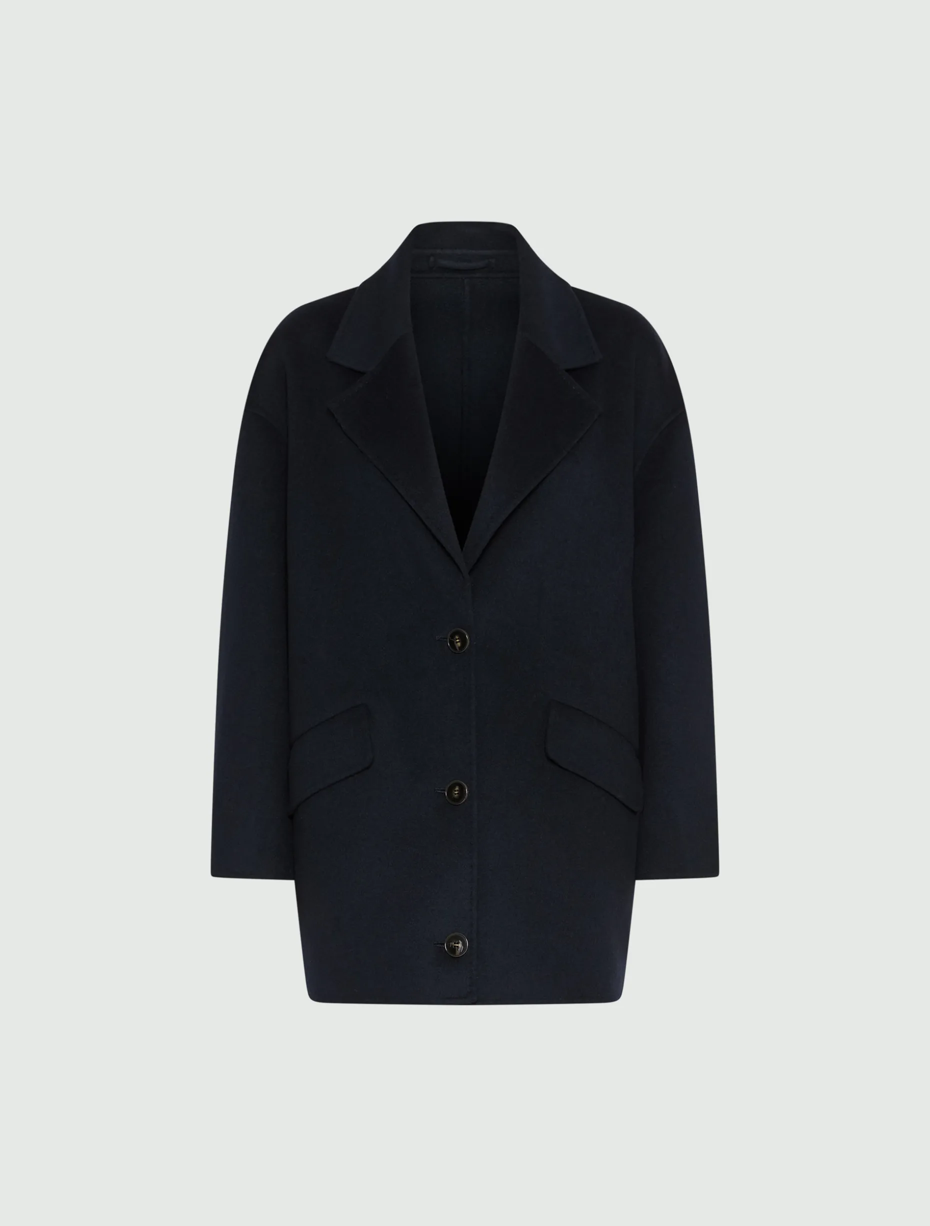 Cappotto oversize in double - BLU