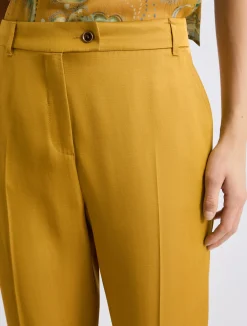 Chino in viscosa e lino - COGNAC