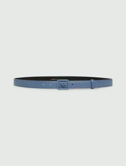 Cintura con medaglione M - AZZURRO