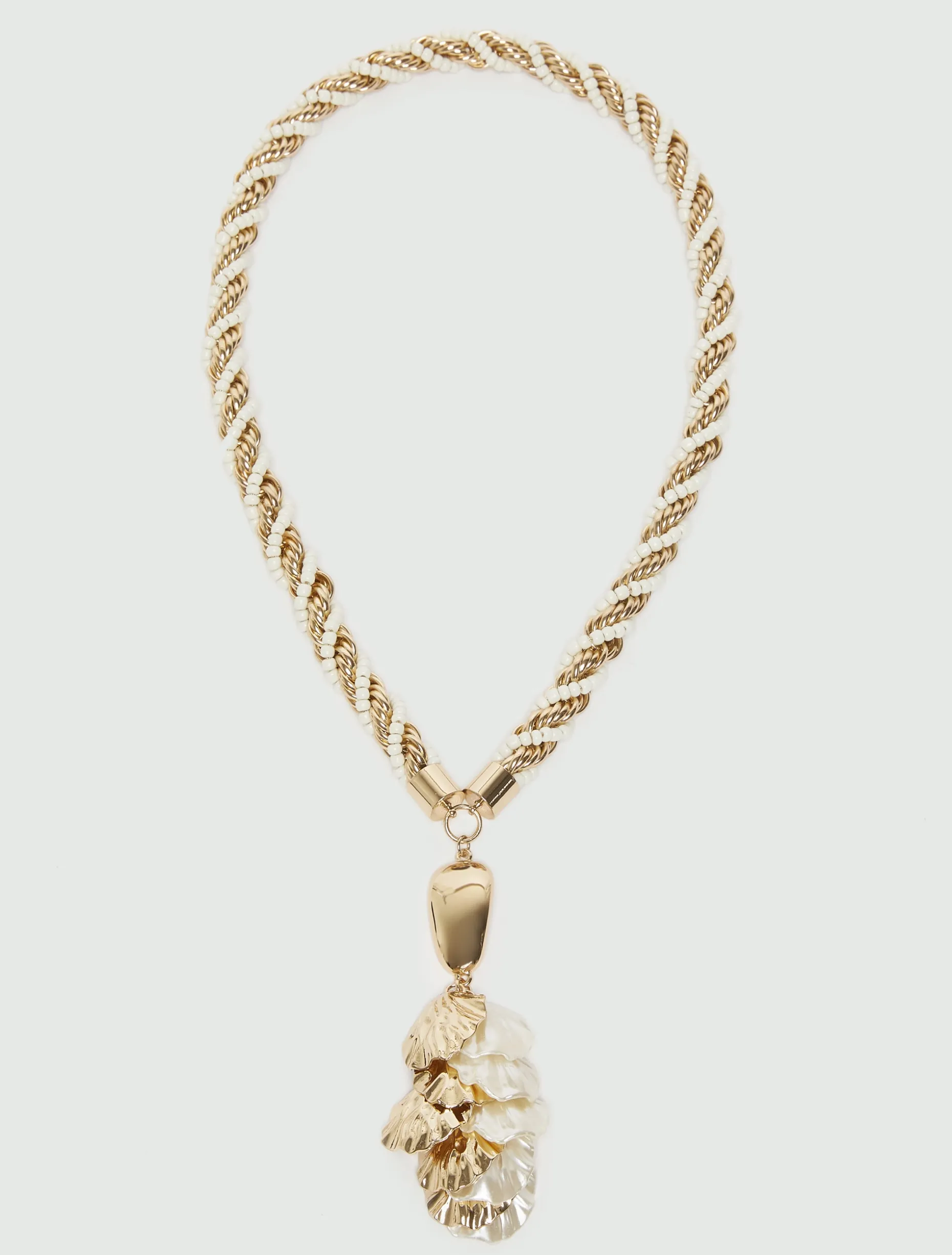 Collana lunga con conchiglie metalliche - MADREPERLA