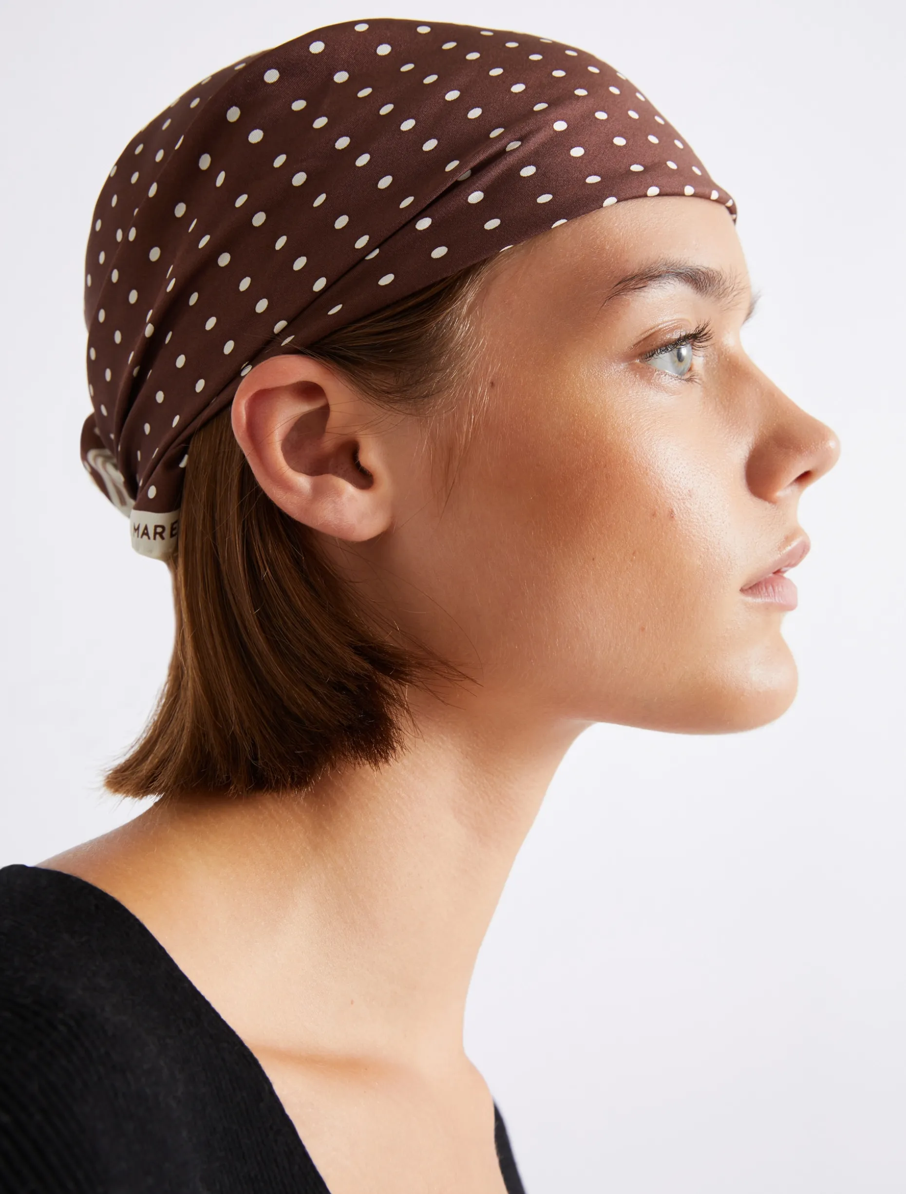 Foulard in seta a pois - TESTA MORO