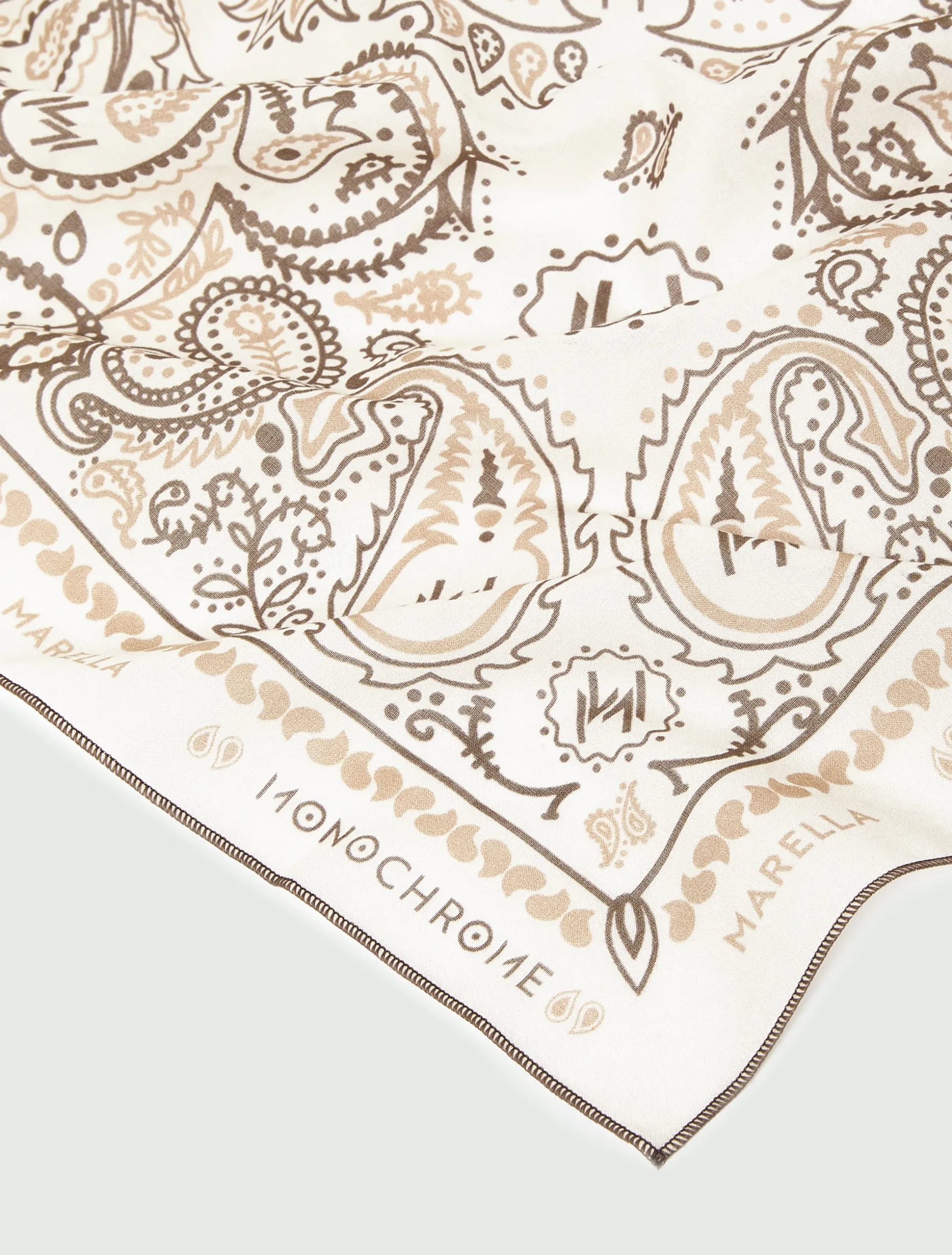 Foulard piccolo stampa bandana - BIANCO