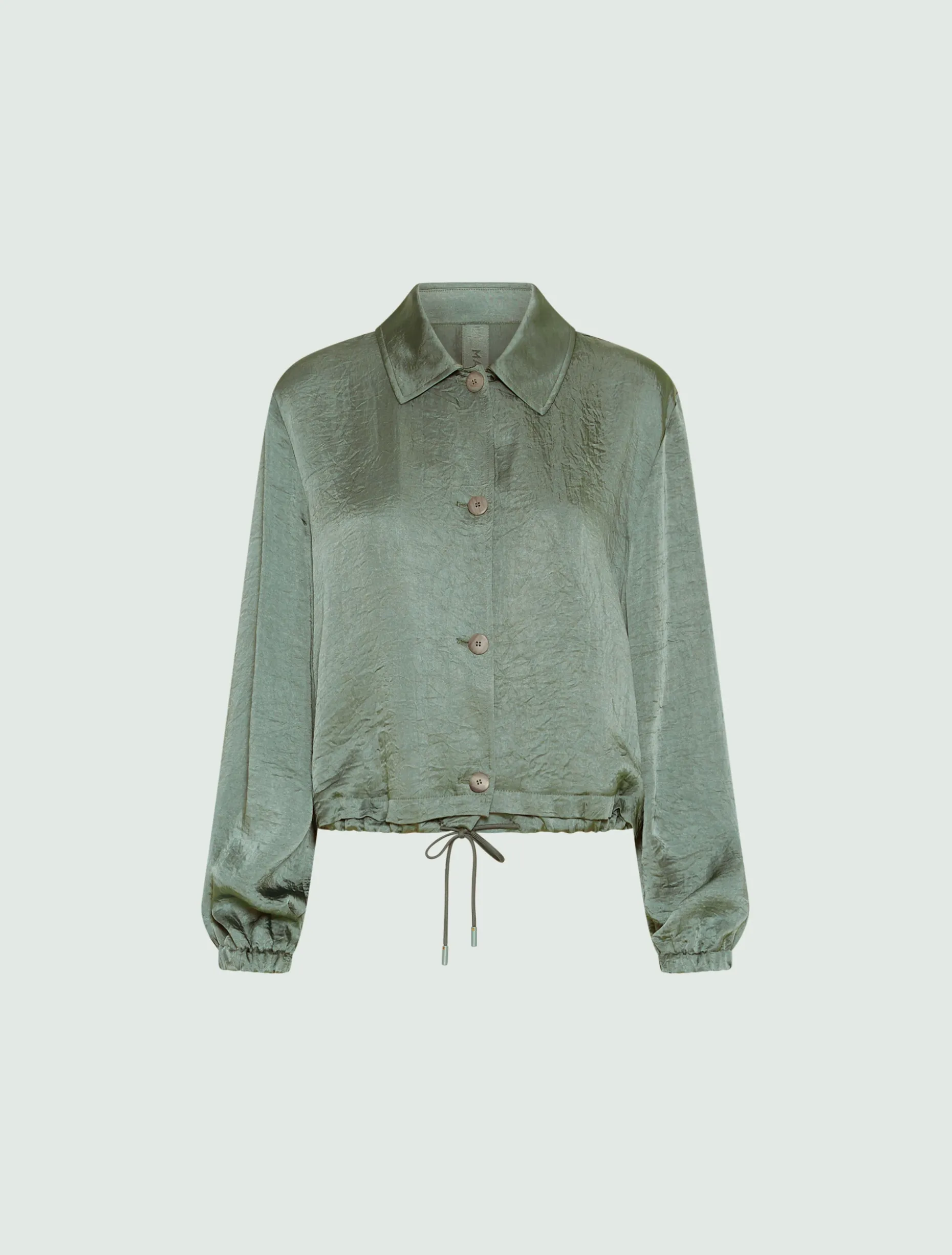 Giacca dritta con coulisse - VERDE