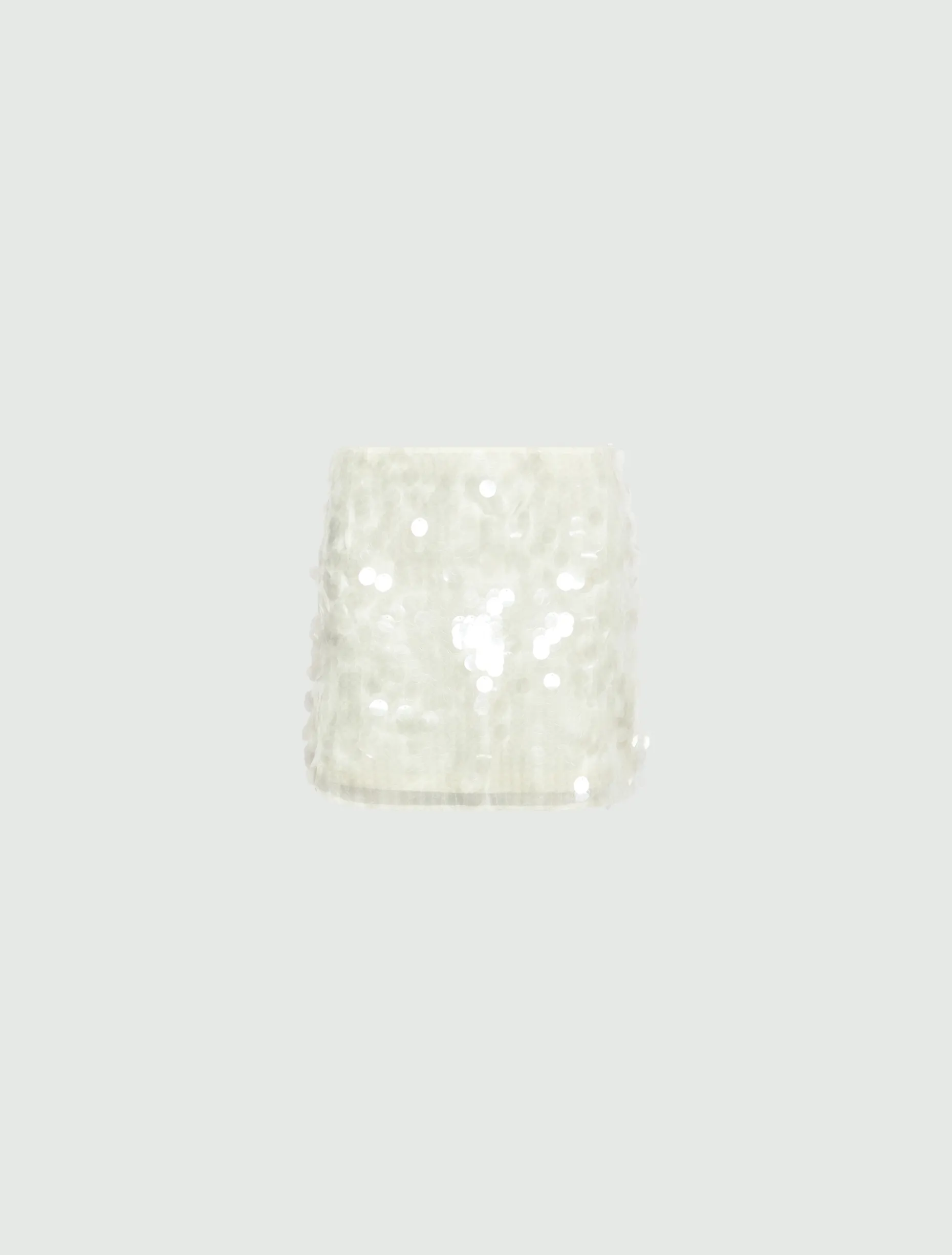 Gonna corta con paillette - BIANCO