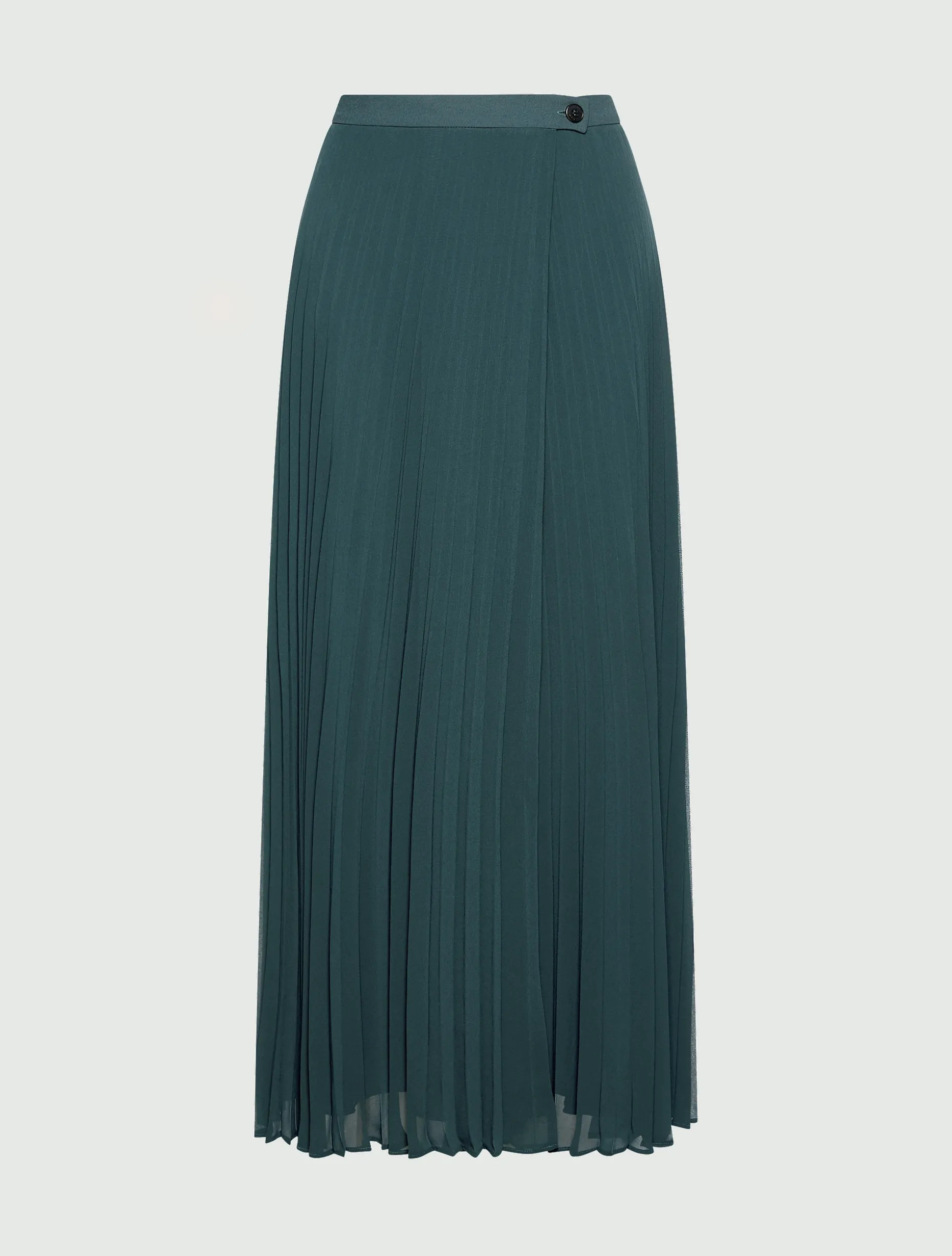 Gonna in georgette plissé - BLU PAVONE