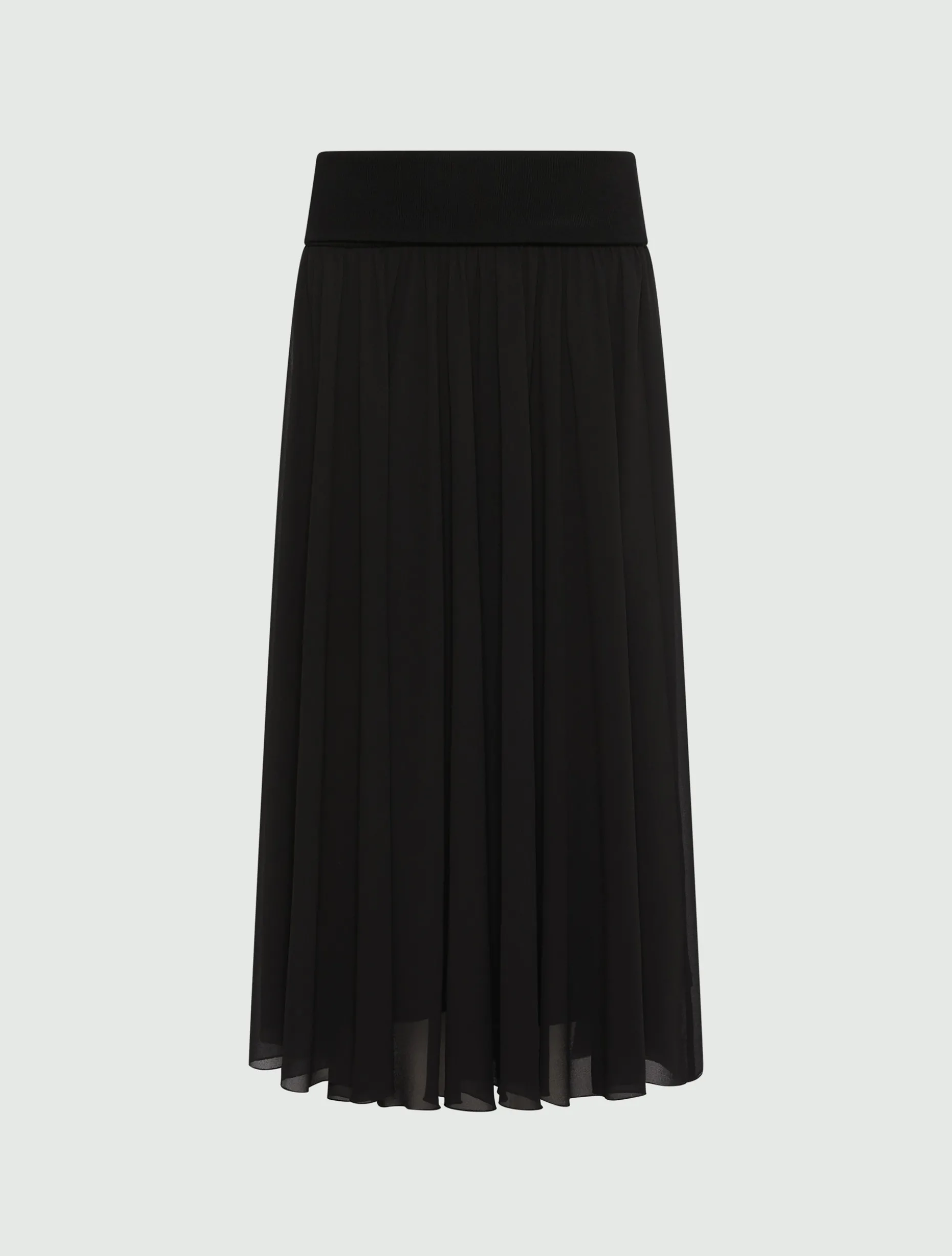 Gonna svasata in georgette - NERO