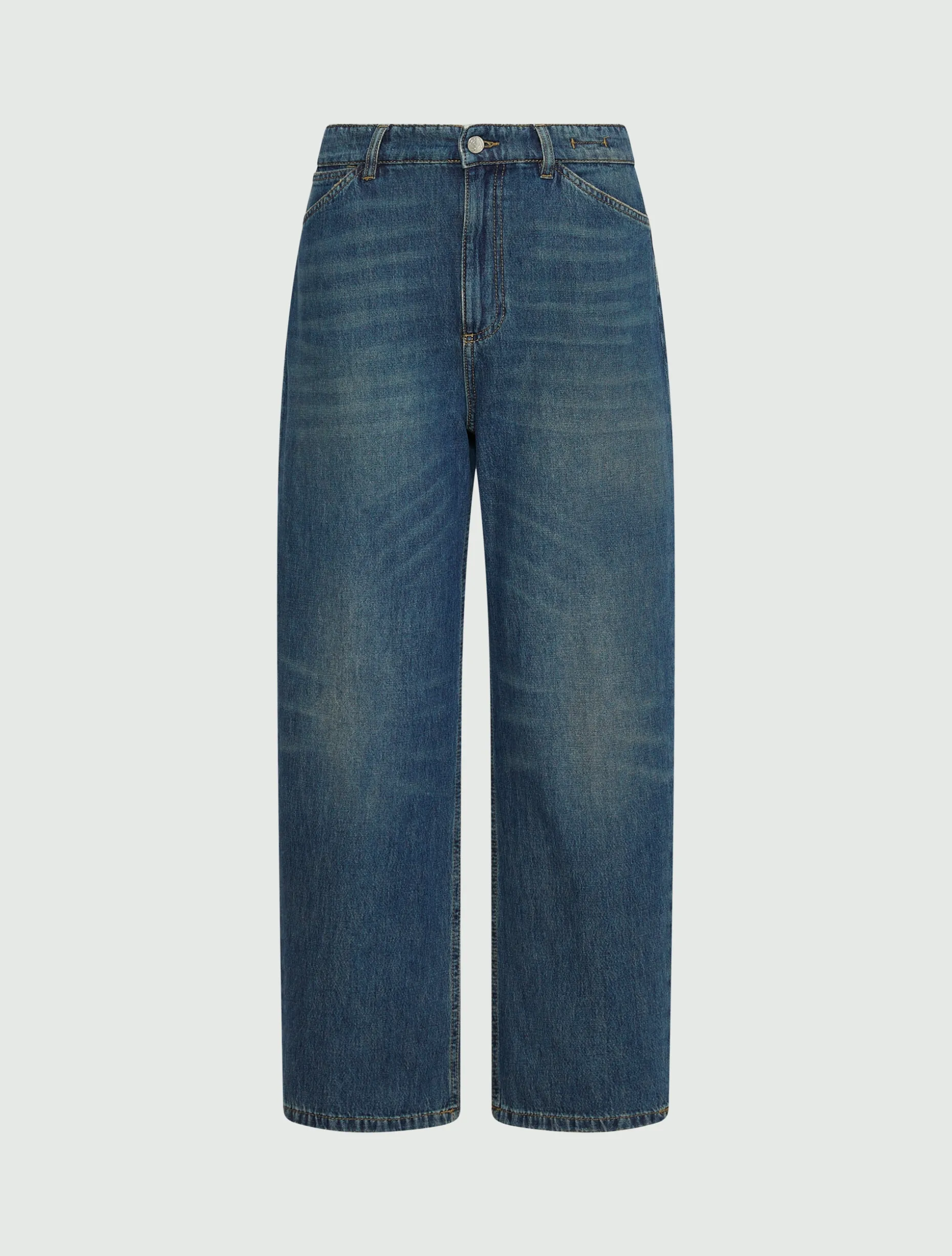 Jeans mom fit a vita alta - BLU